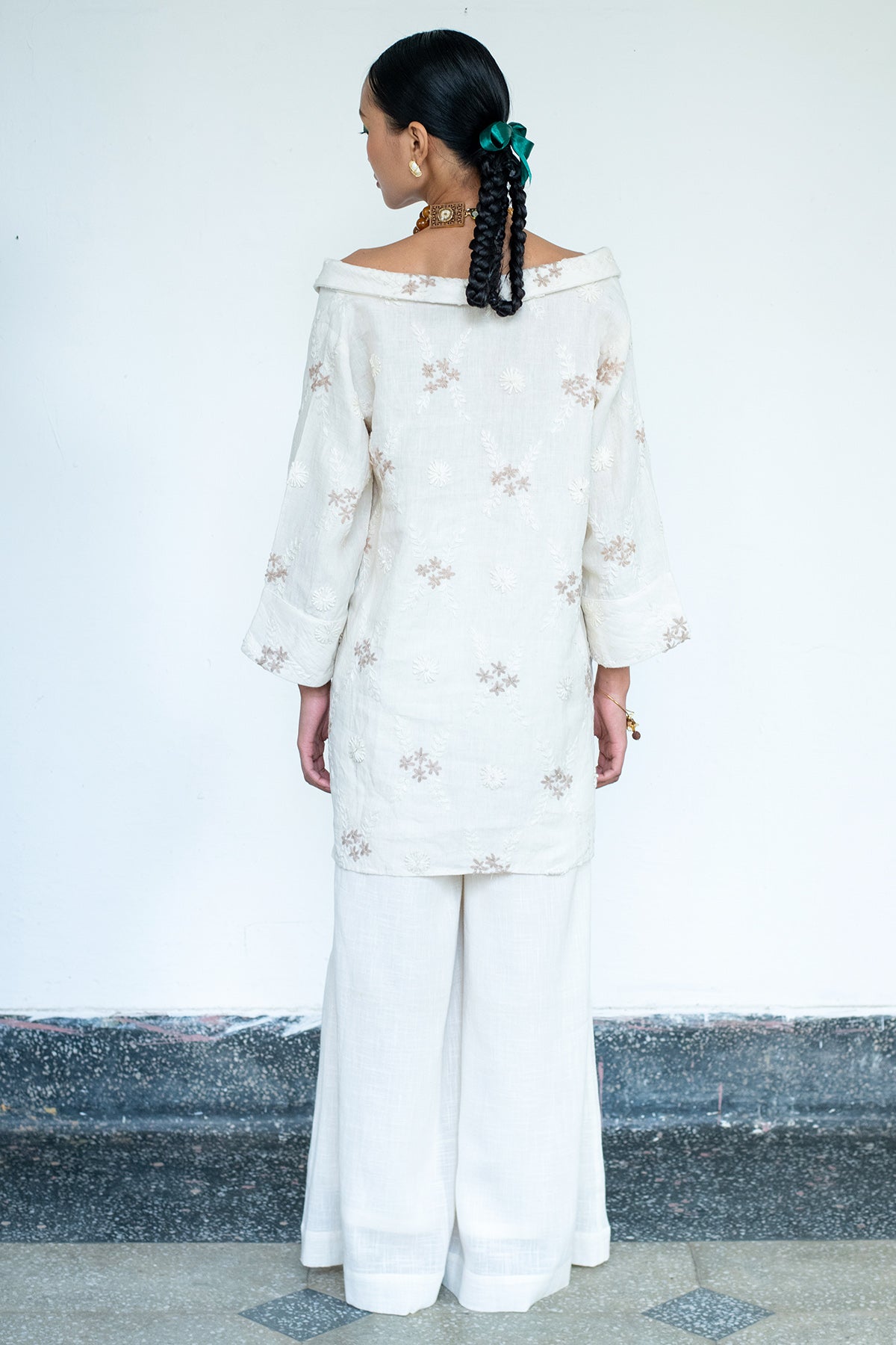 Cream Thread Work Shirt & Pants