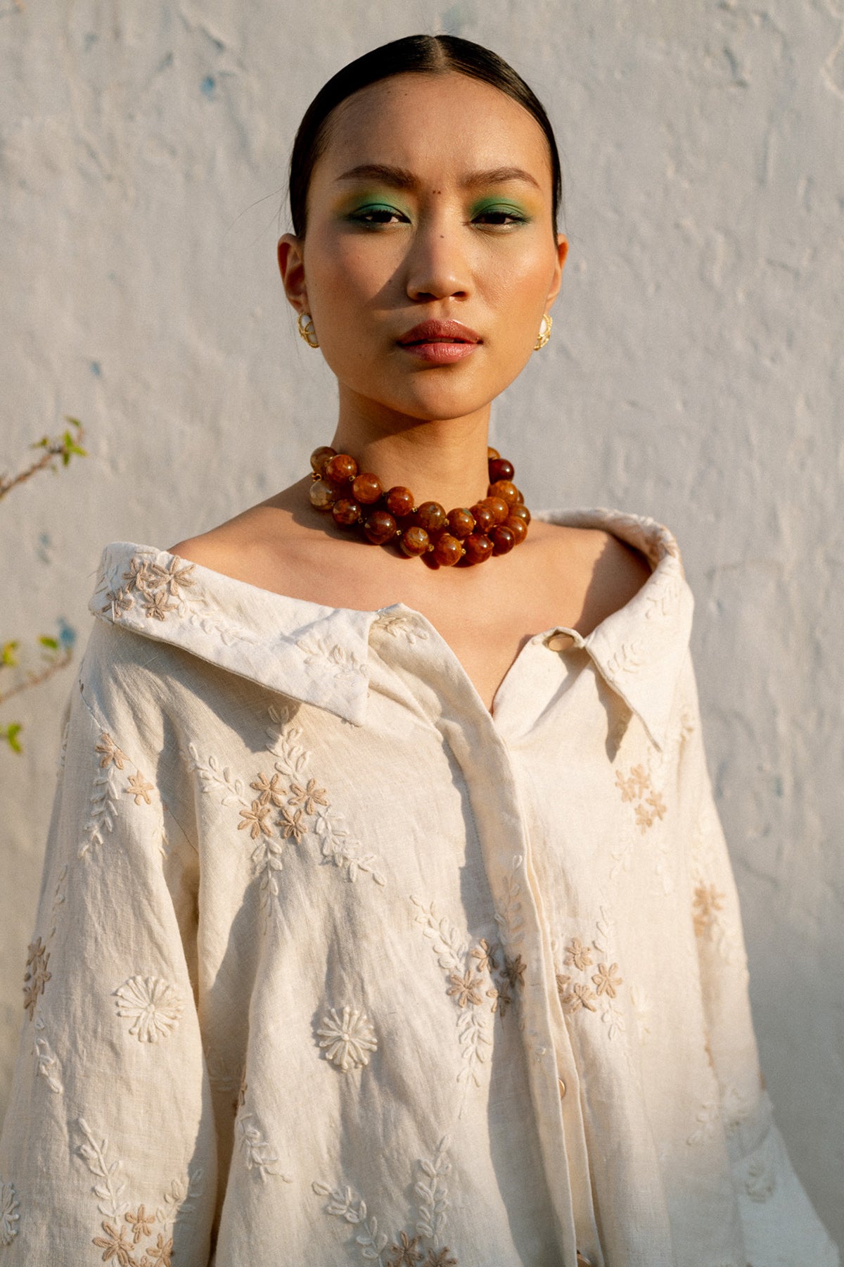 Cream Thread Work Shirt & Pants