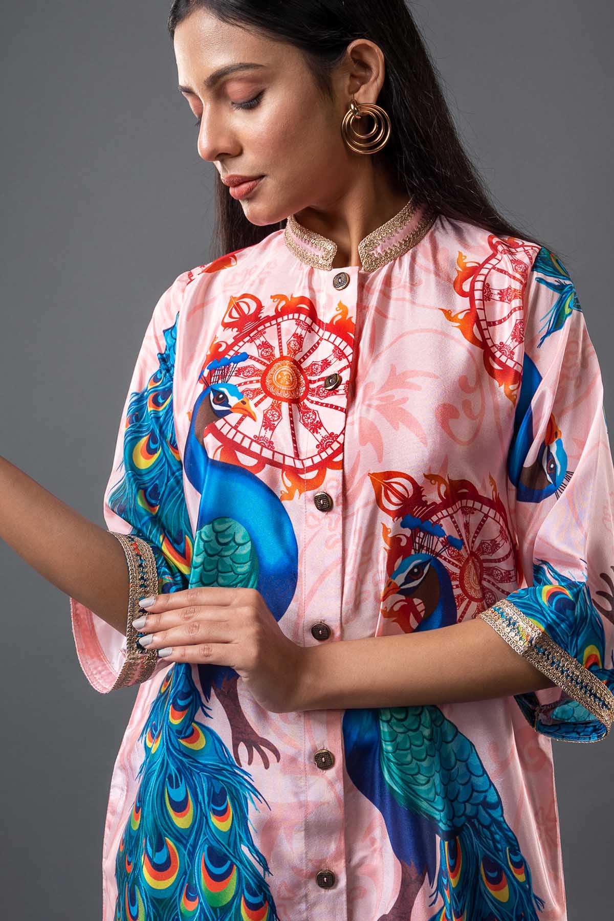 Crepe Pink Printed Co-ord Set