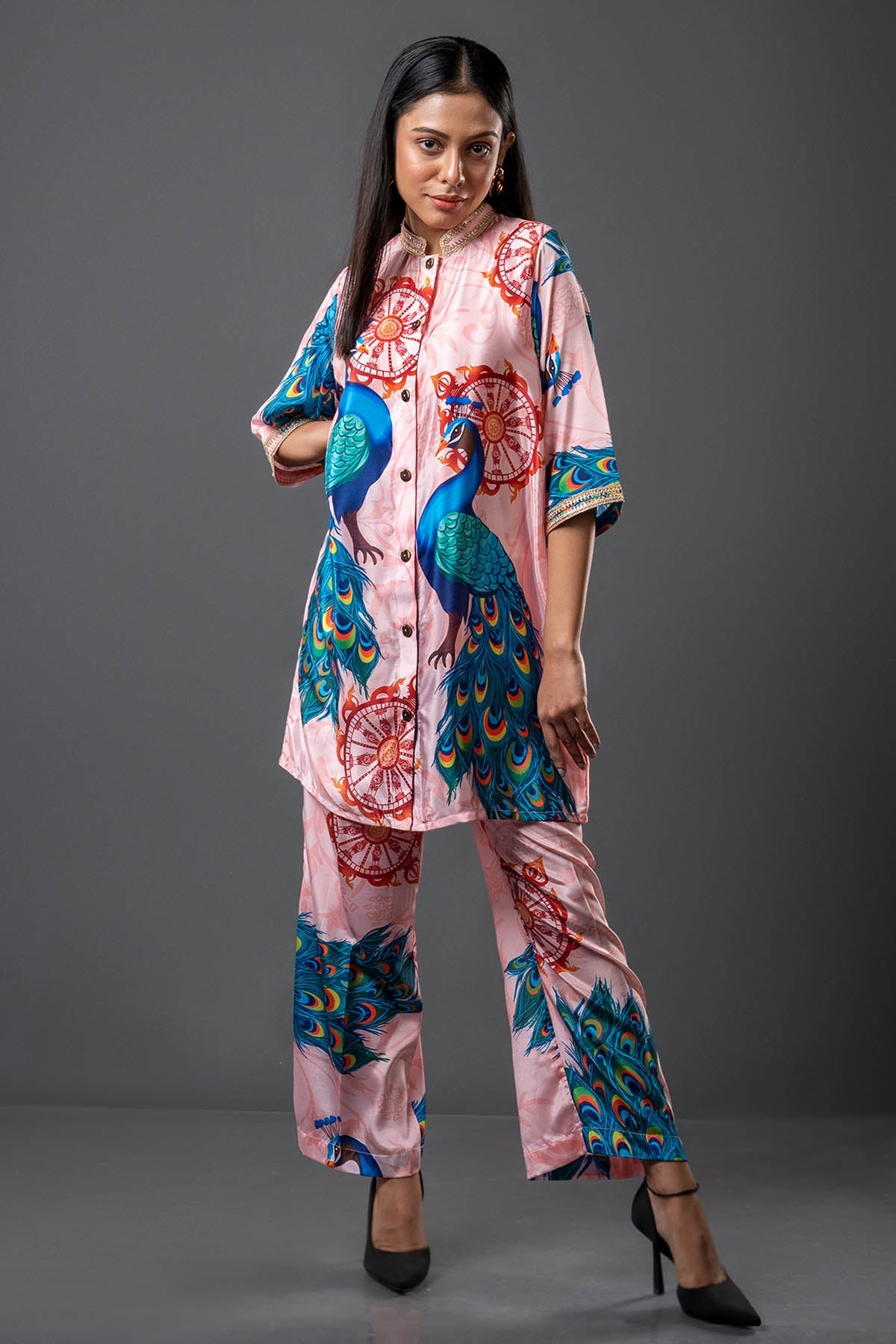 Buy Crepe Pink Printed Co-ord Set Online