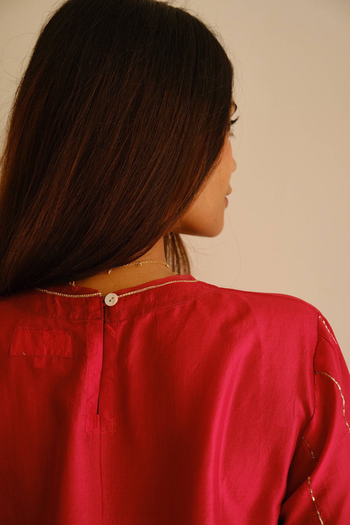 Crimson Resham & Zari Kurta Set