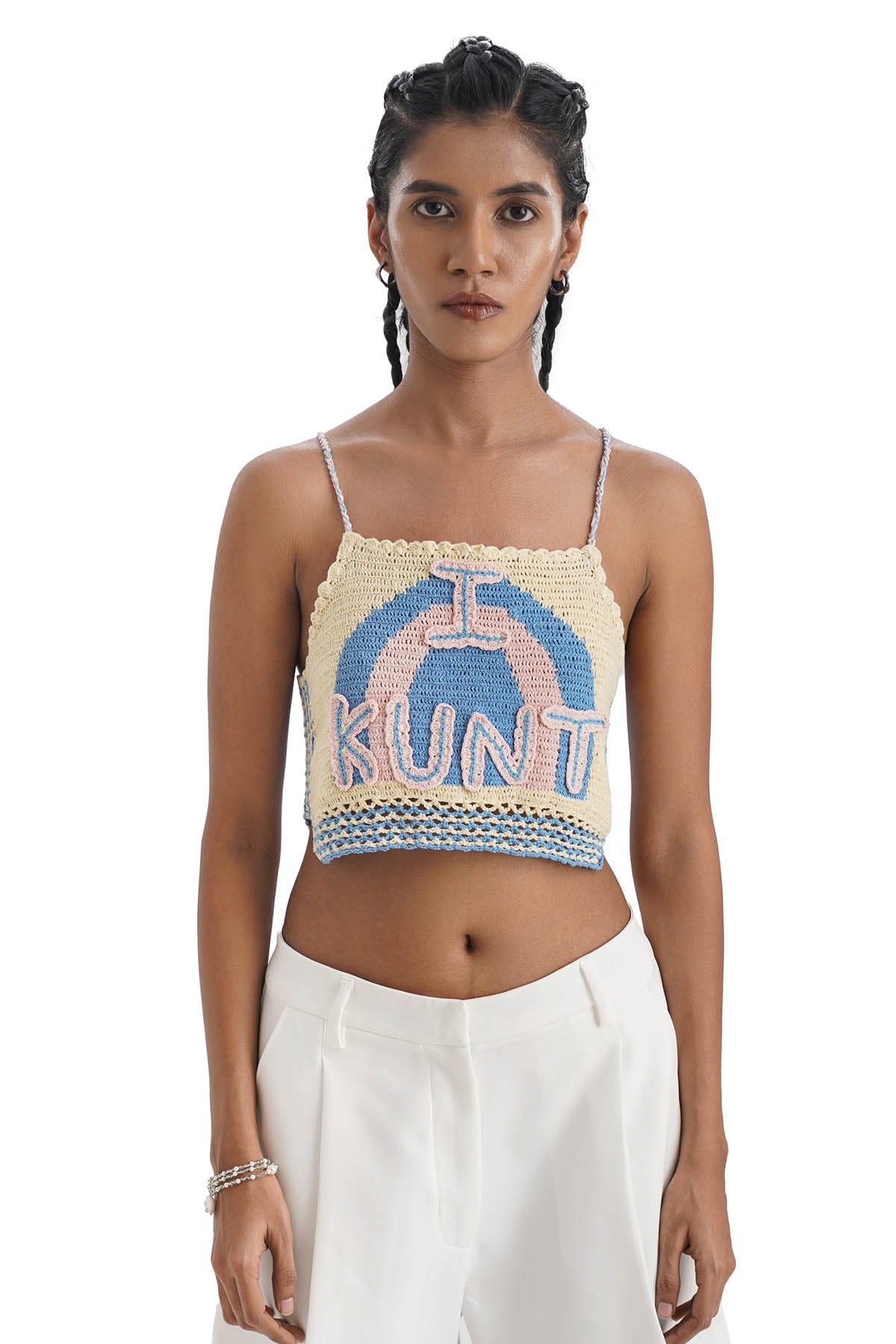 Buy Notre Ame Crochet 100% Cotton Crop Top For Women Online at ScrollnShops