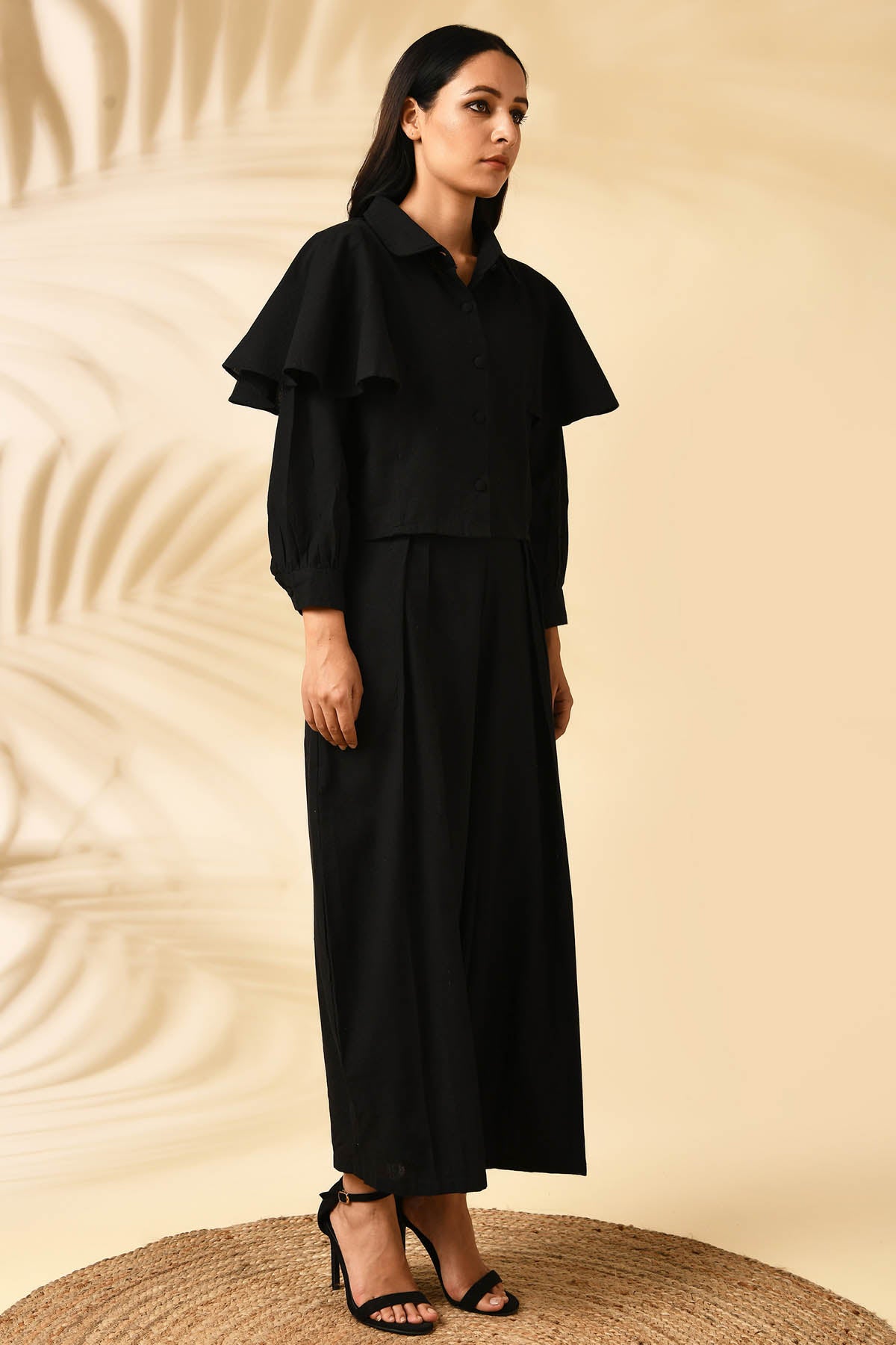 Crop Top & Pleated Pant Set