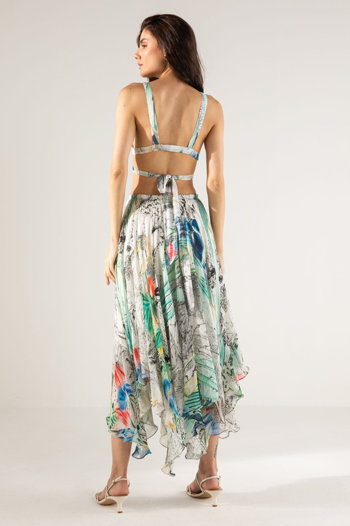 Crop Top & Asymmetric Skirt Set