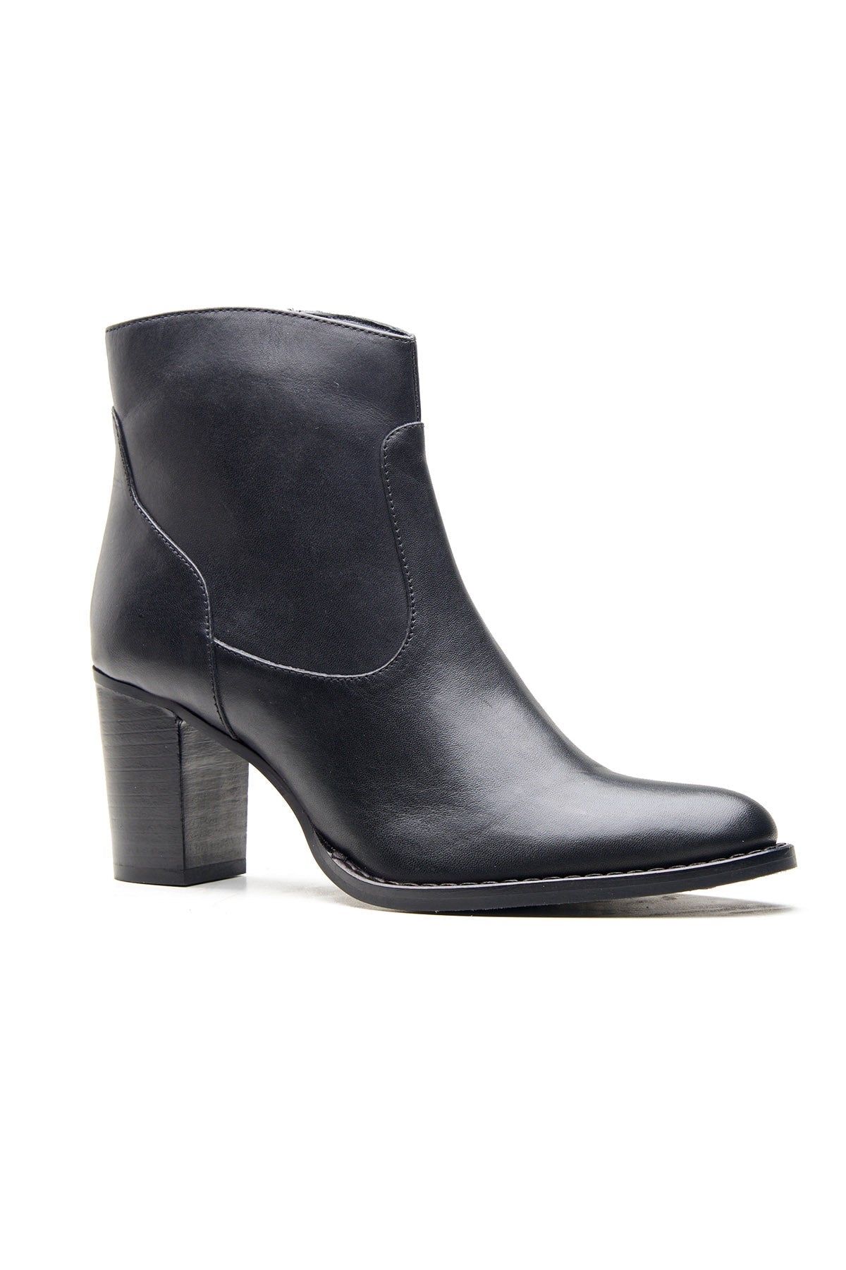 Buy Crust Leather Black Ankle Boots by Dang Shoes for women online at ScrollnShops