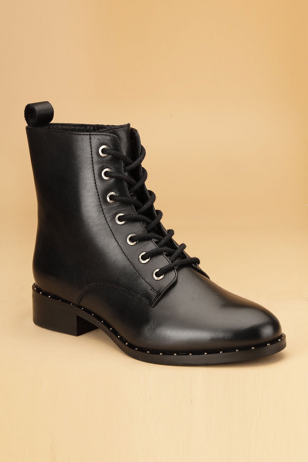 Buy Crust Leather Black Heel Boots by Dang Shoes for women online at ScrollnShops