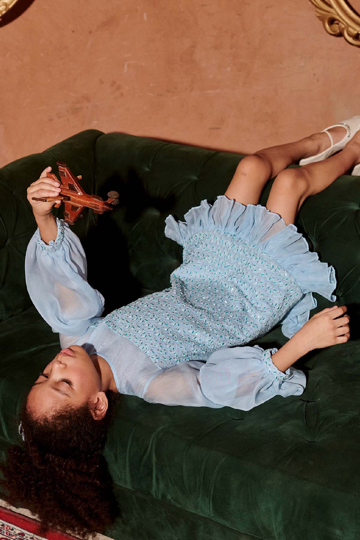 Crystal Blue A-Line Dress