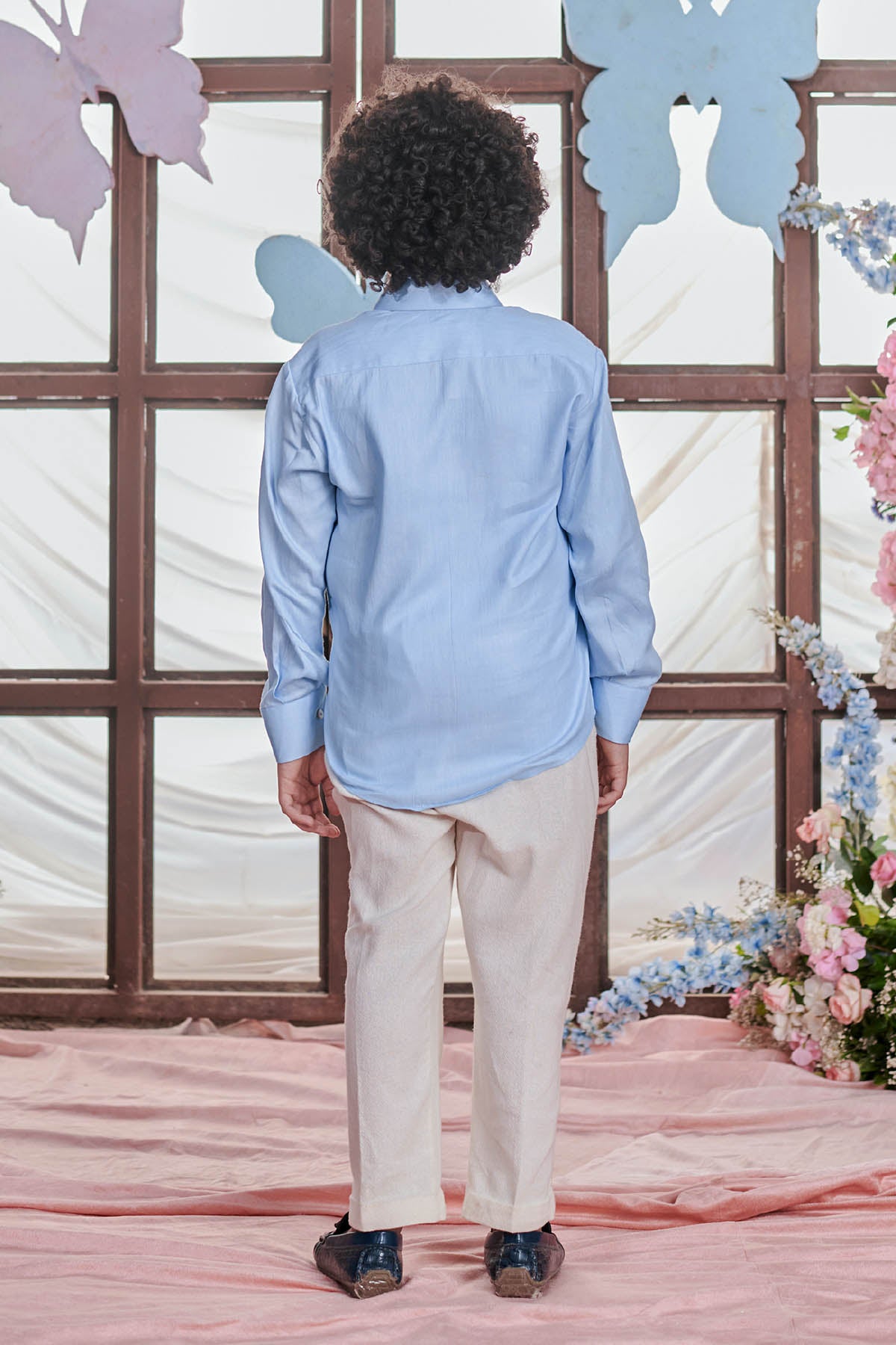 Crystal Blue Pintuck Shirt