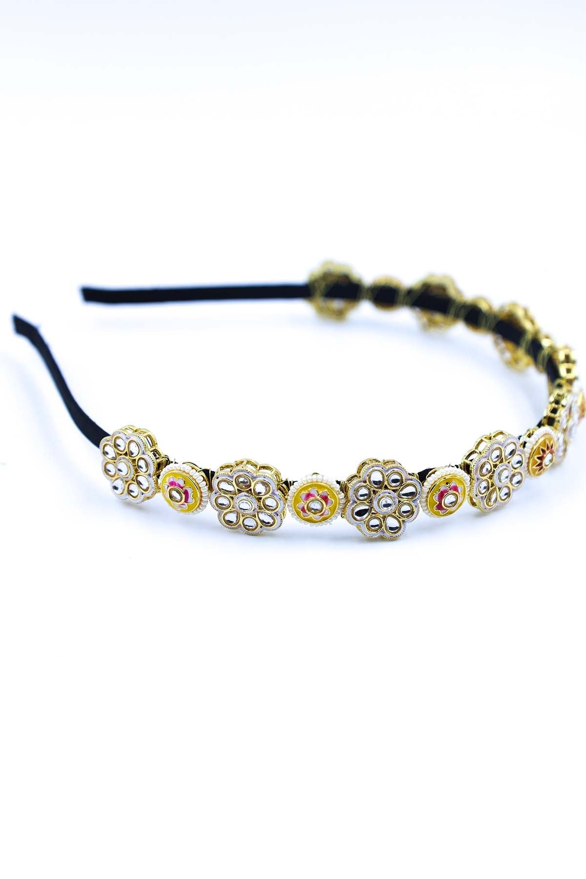 Buy Crystal Floral Work Hairband by Foot Fuel for women online at ScrollnShops