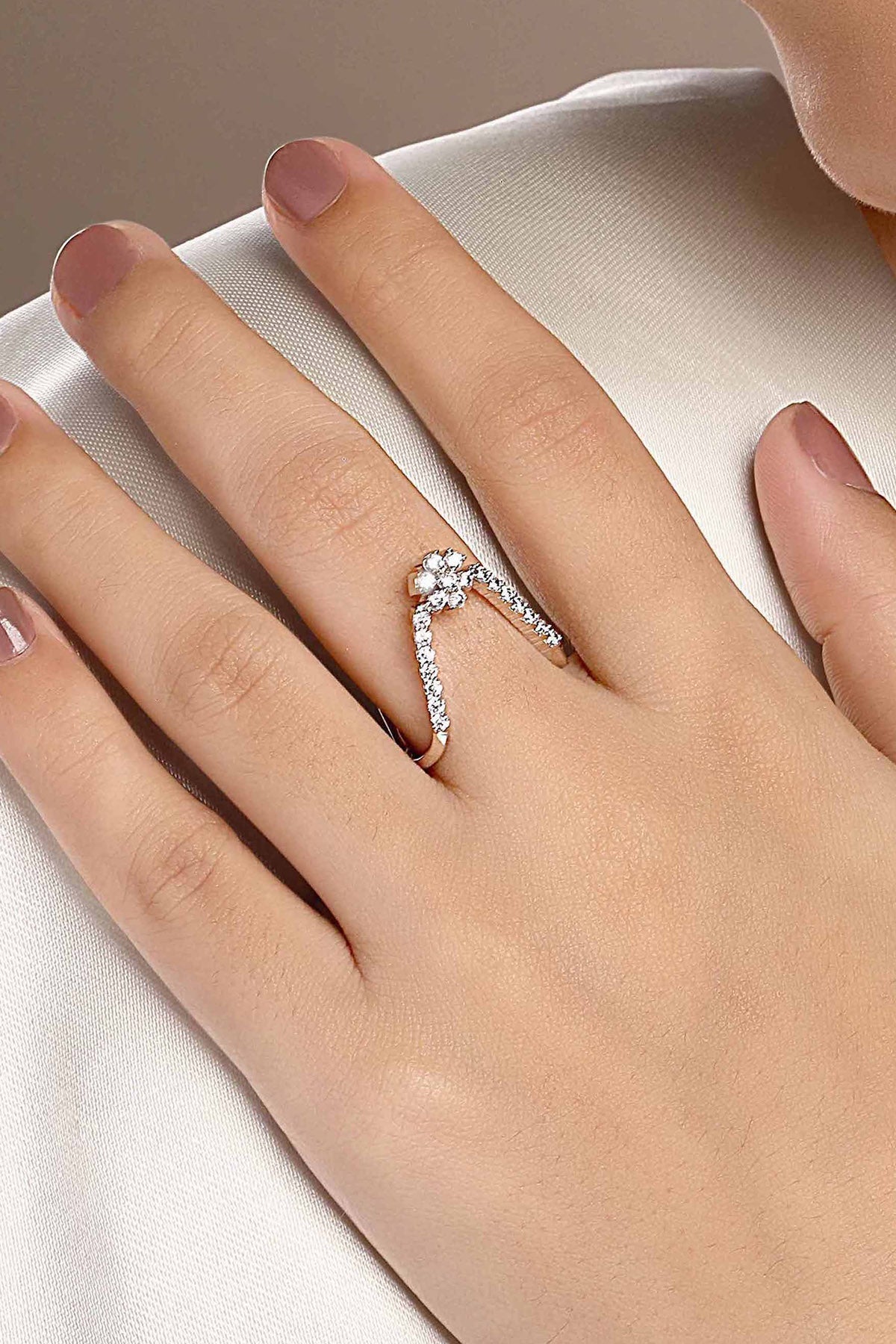 Buy Cubic Zirconia Floral Vanki Ring by Sica for women online at ScrollnShops