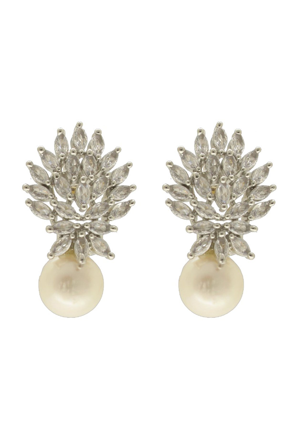 Cubic Zirconia White Earring