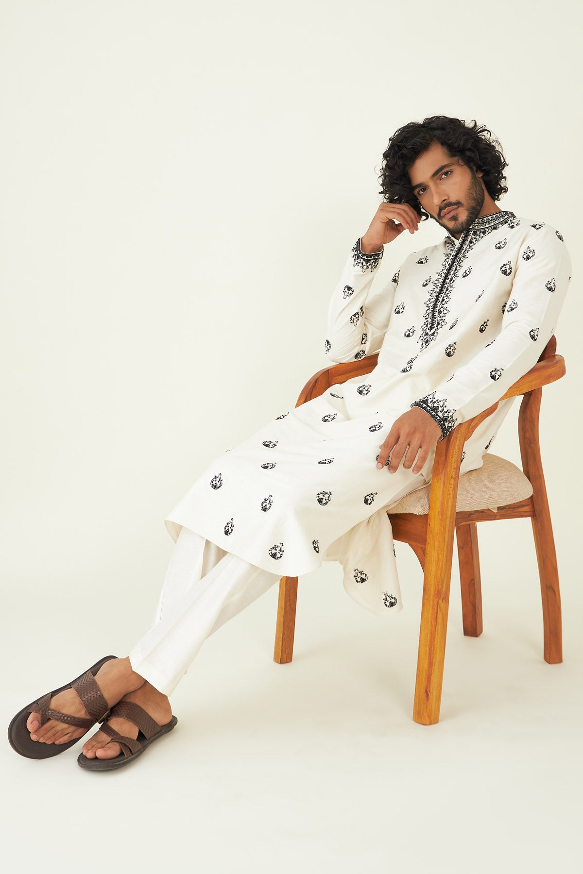 Cutdana Embroidered Kurta Set