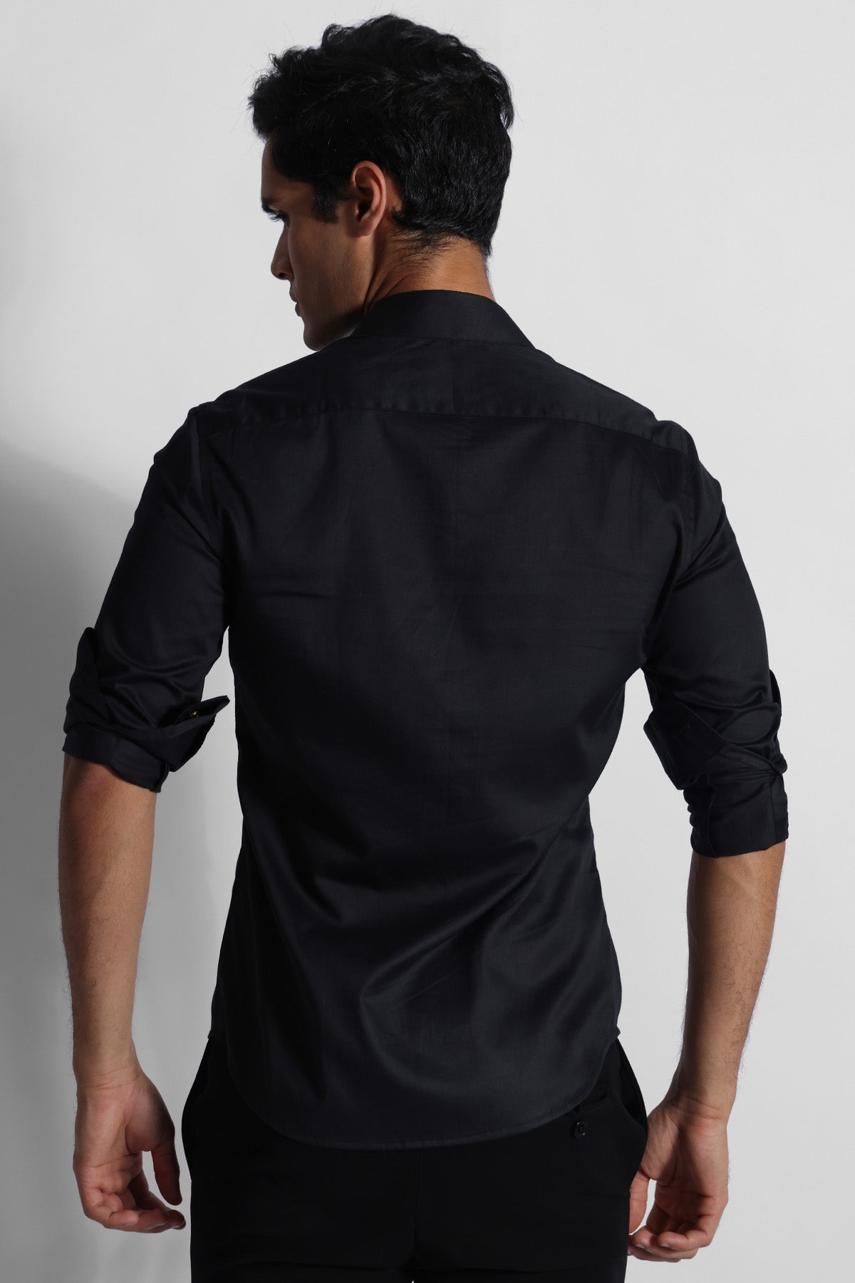 Cutdana Giza Cotton Black Shirt
