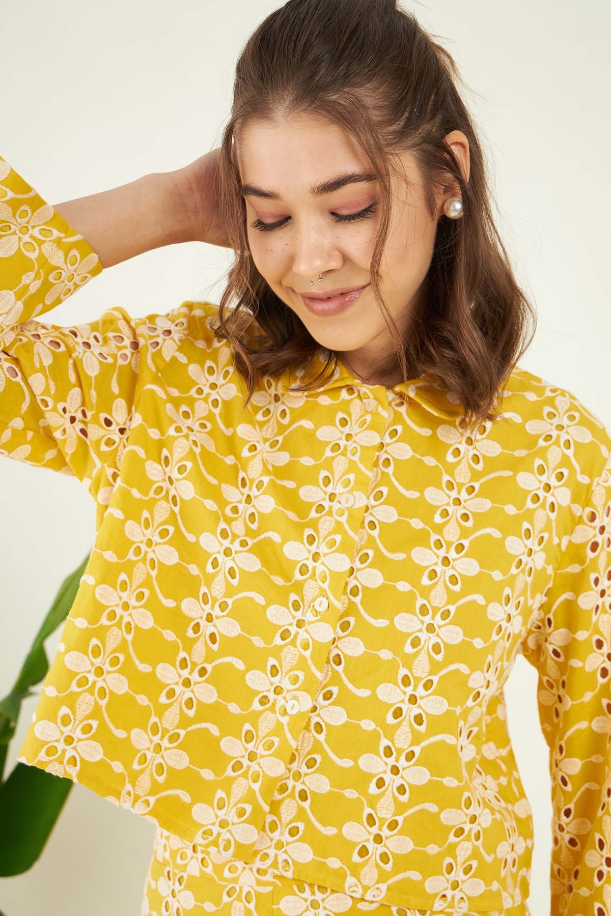 Cutwork Embroidered Co-ord Set