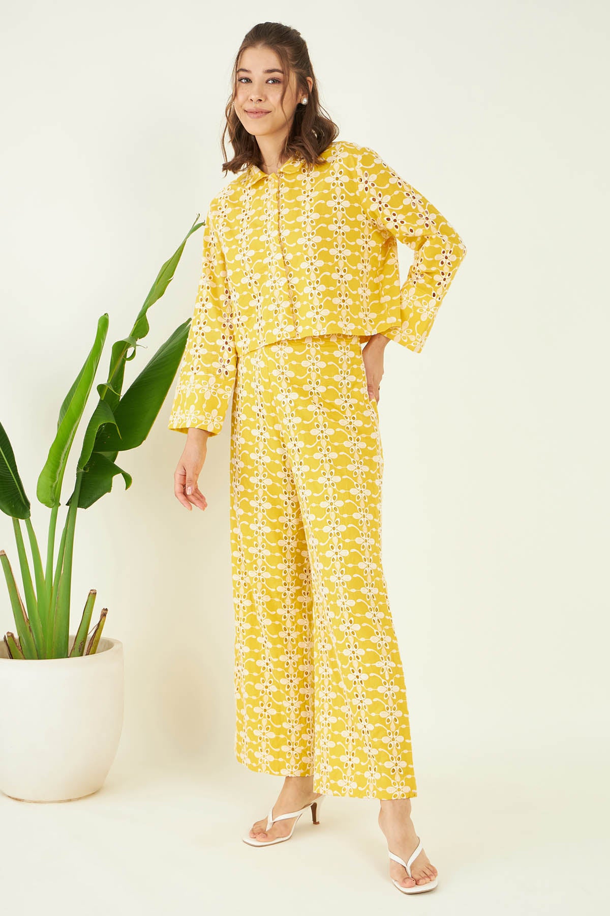 Cutwork Embroidered Co-ord Set