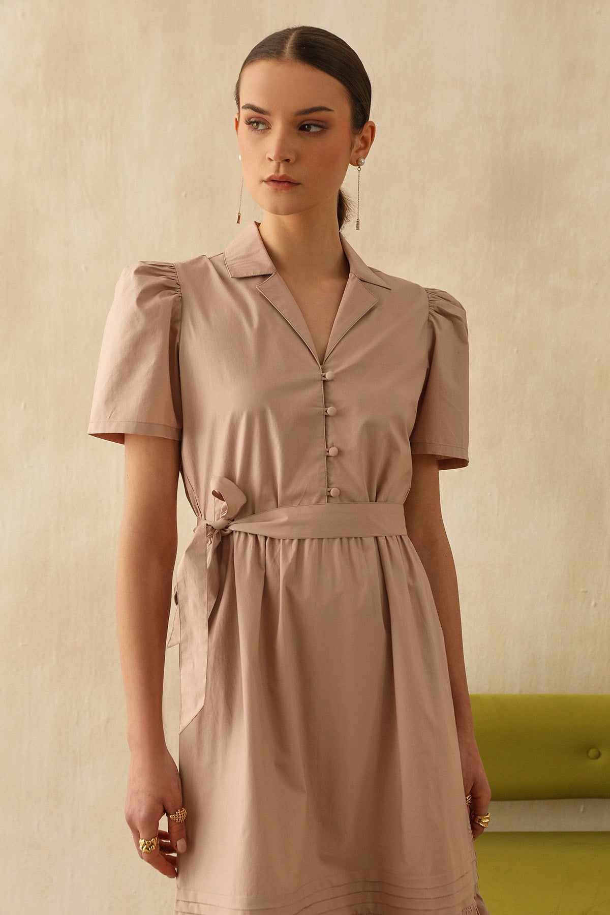 Cutwork Embroidered Pink Dress