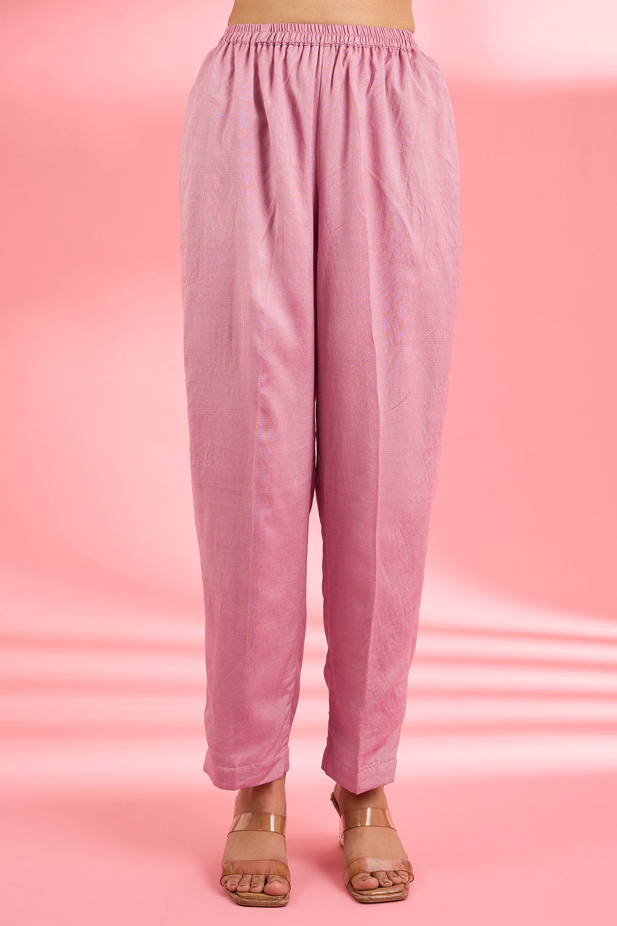 Dabka Embroidery Pink Kurta Set