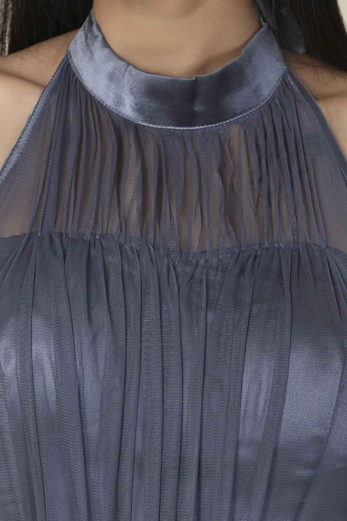 Dark Grey Multi-tier Dress