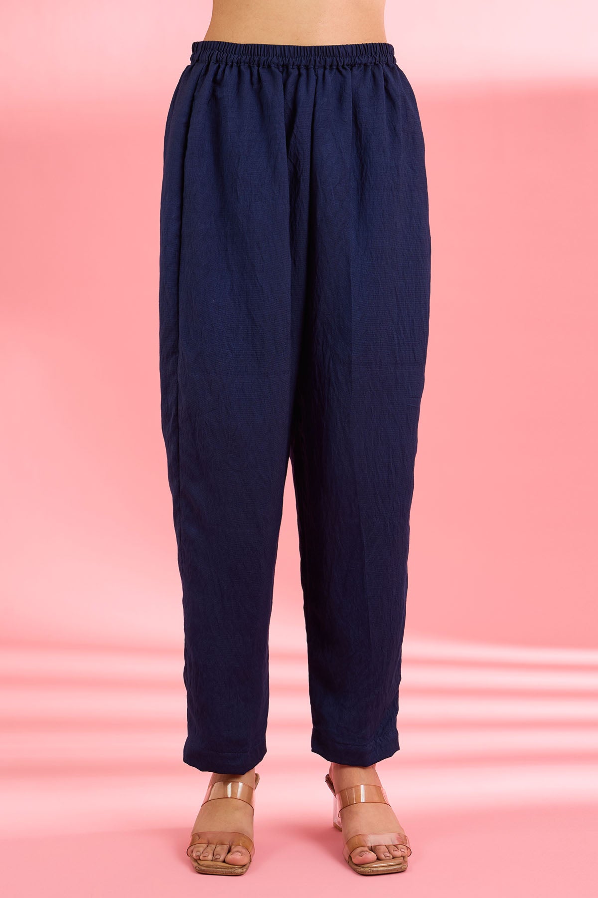 Dark Blue Katan Silk Kurta Set