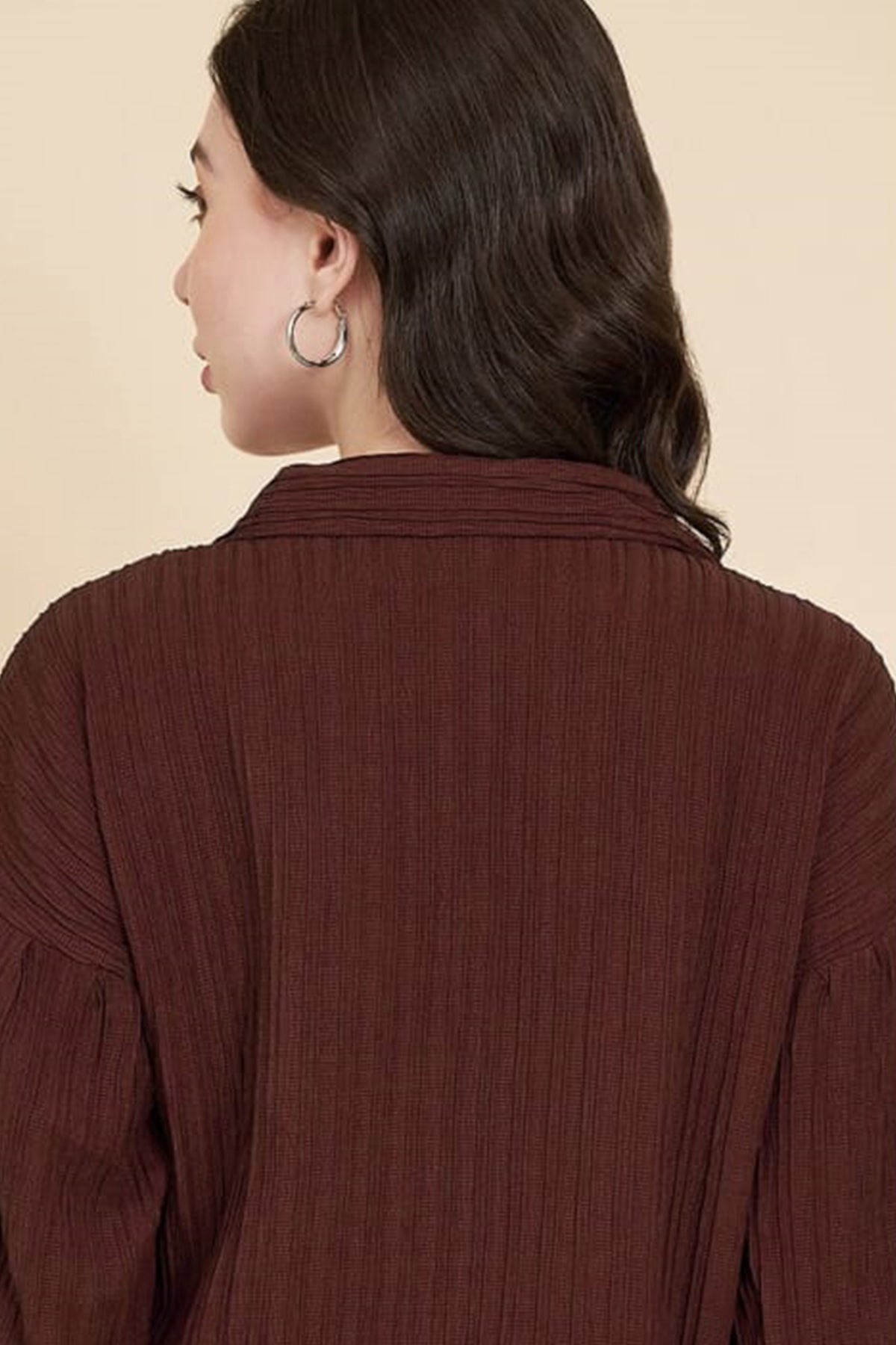 Dark Brown Half Sleeves Shirt