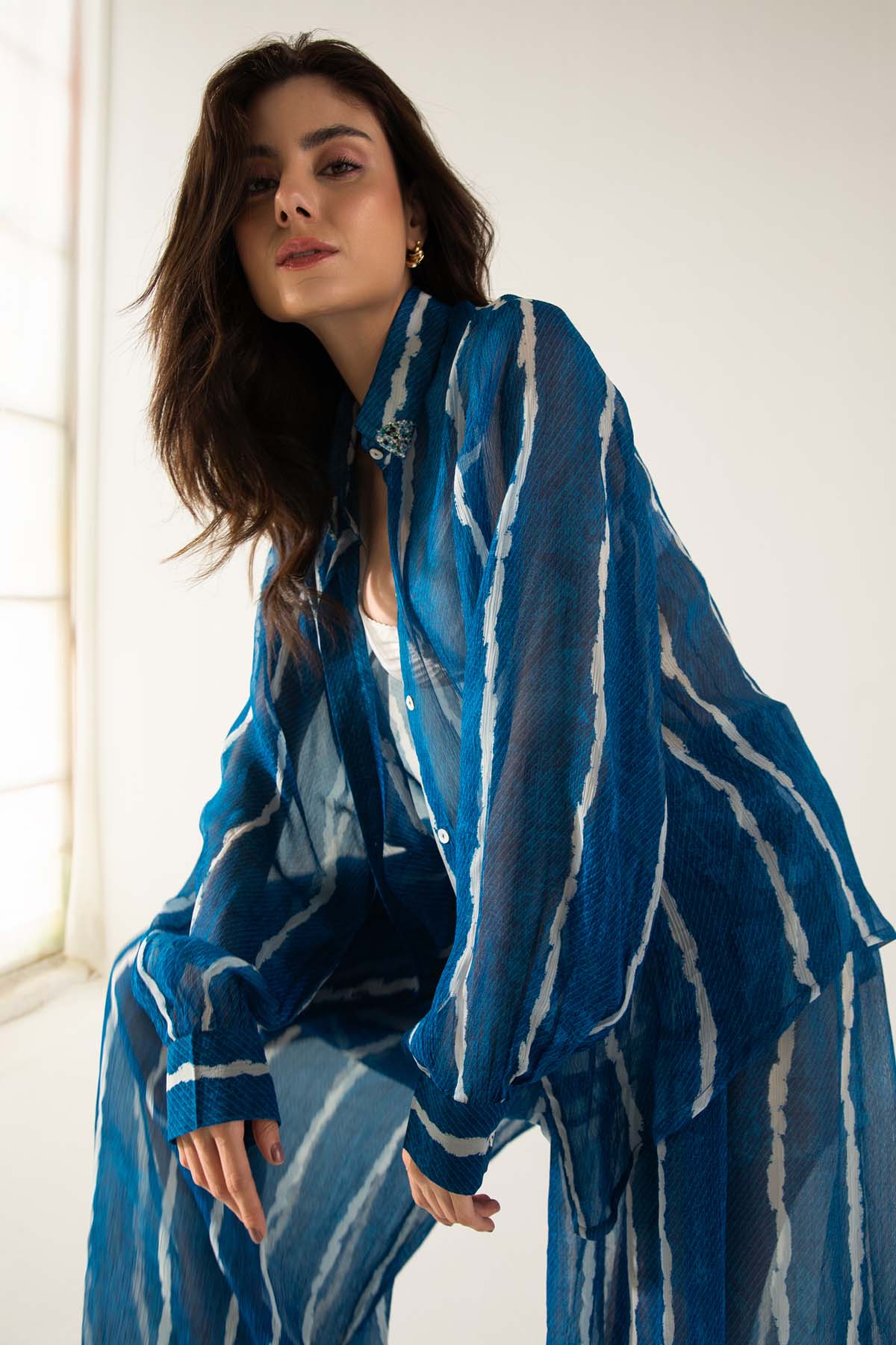 Dark Teal Shirt And Pants Set