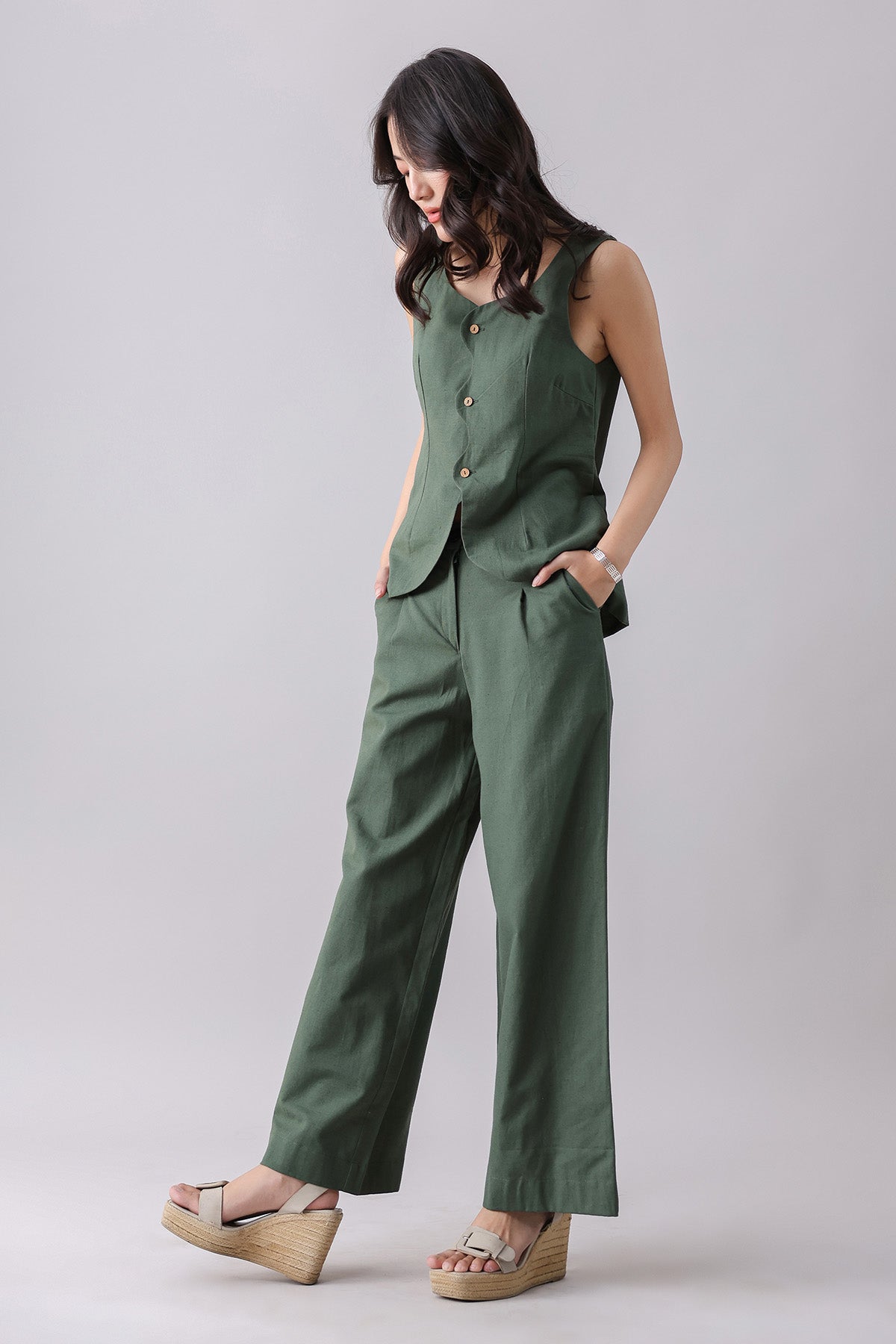 Deep Green Waistcoat & Pants