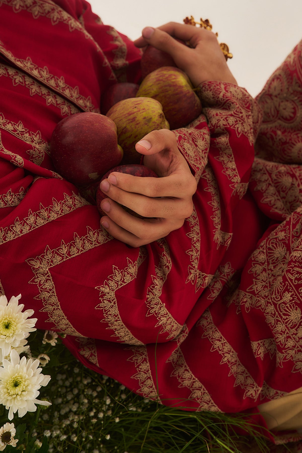 Deep Red Embroidered Kurta Set
