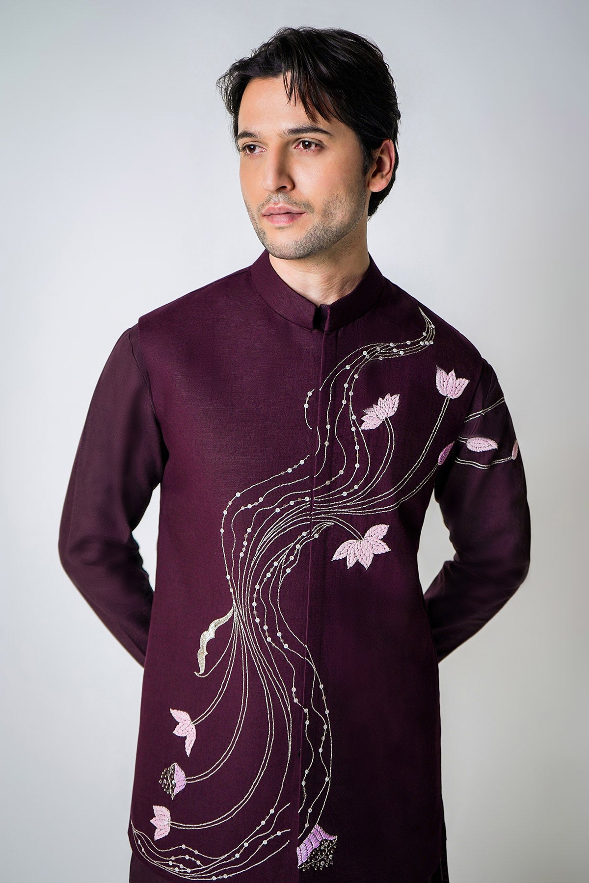 Deep Wine Asymmetric Bundi Set