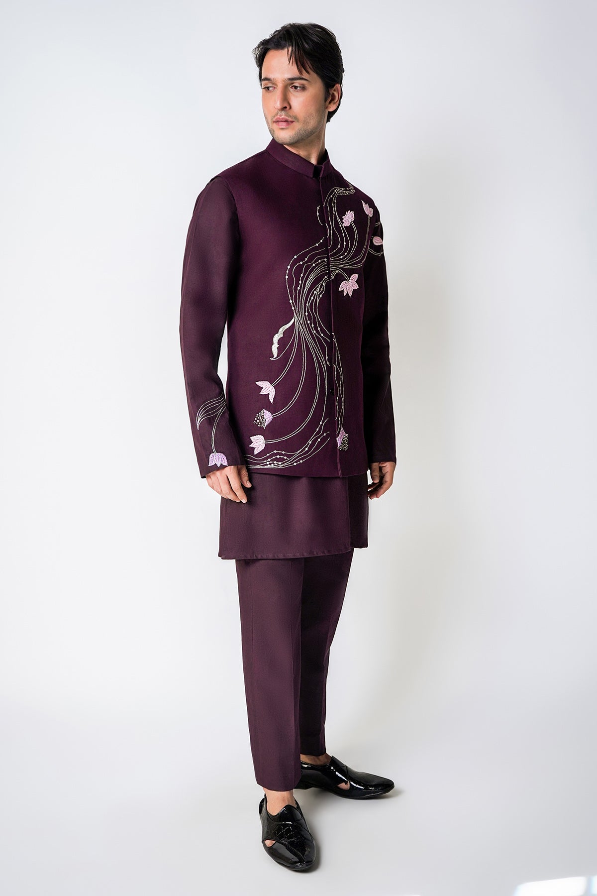 Deep Wine Asymmetric Bundi Set