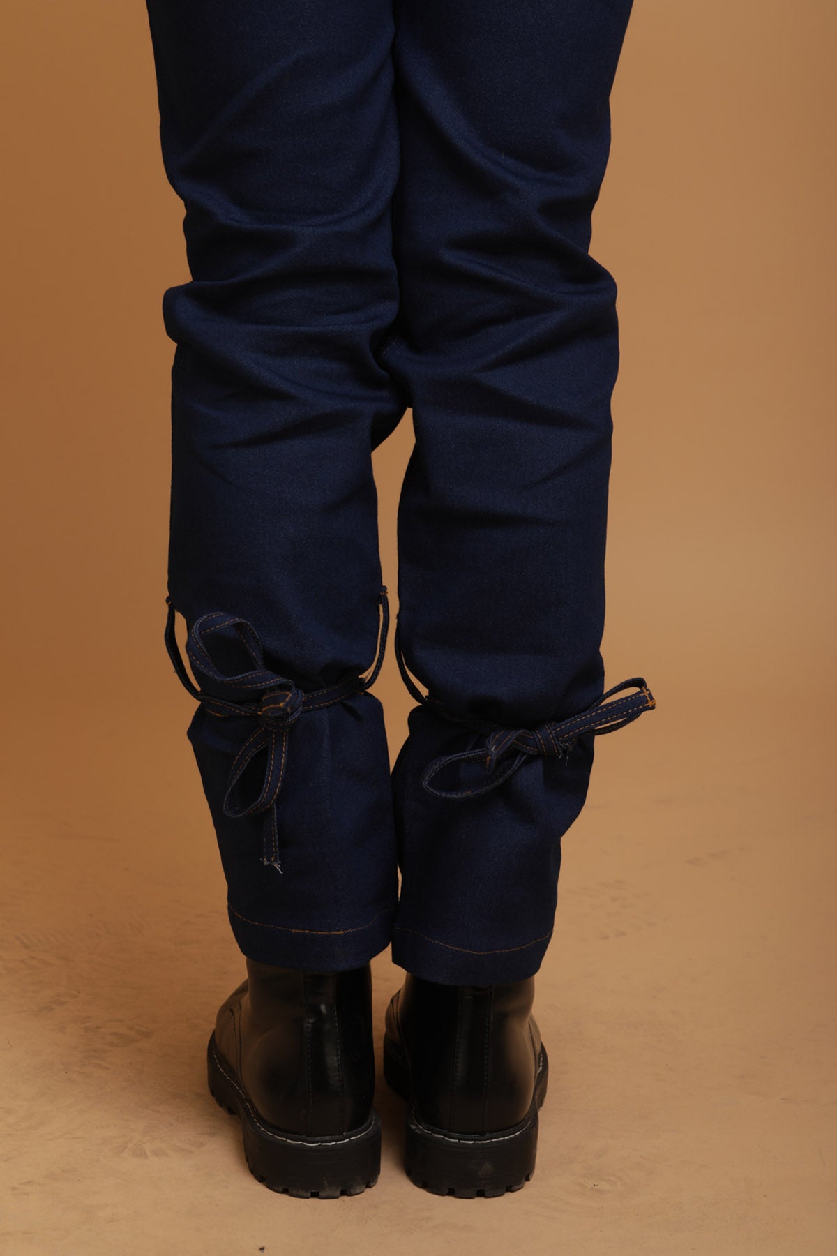 Denim Crop Shirt & Pant Set