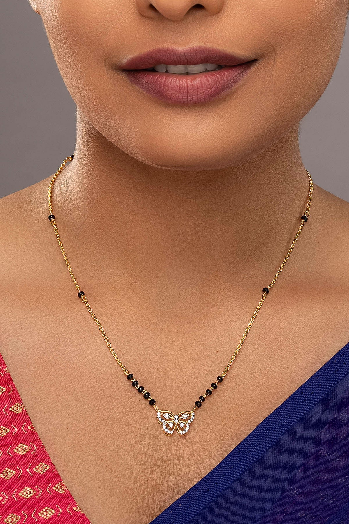 Buy Diamond Butterfly Mangalsutra for women by Sica online available at scrollnshops