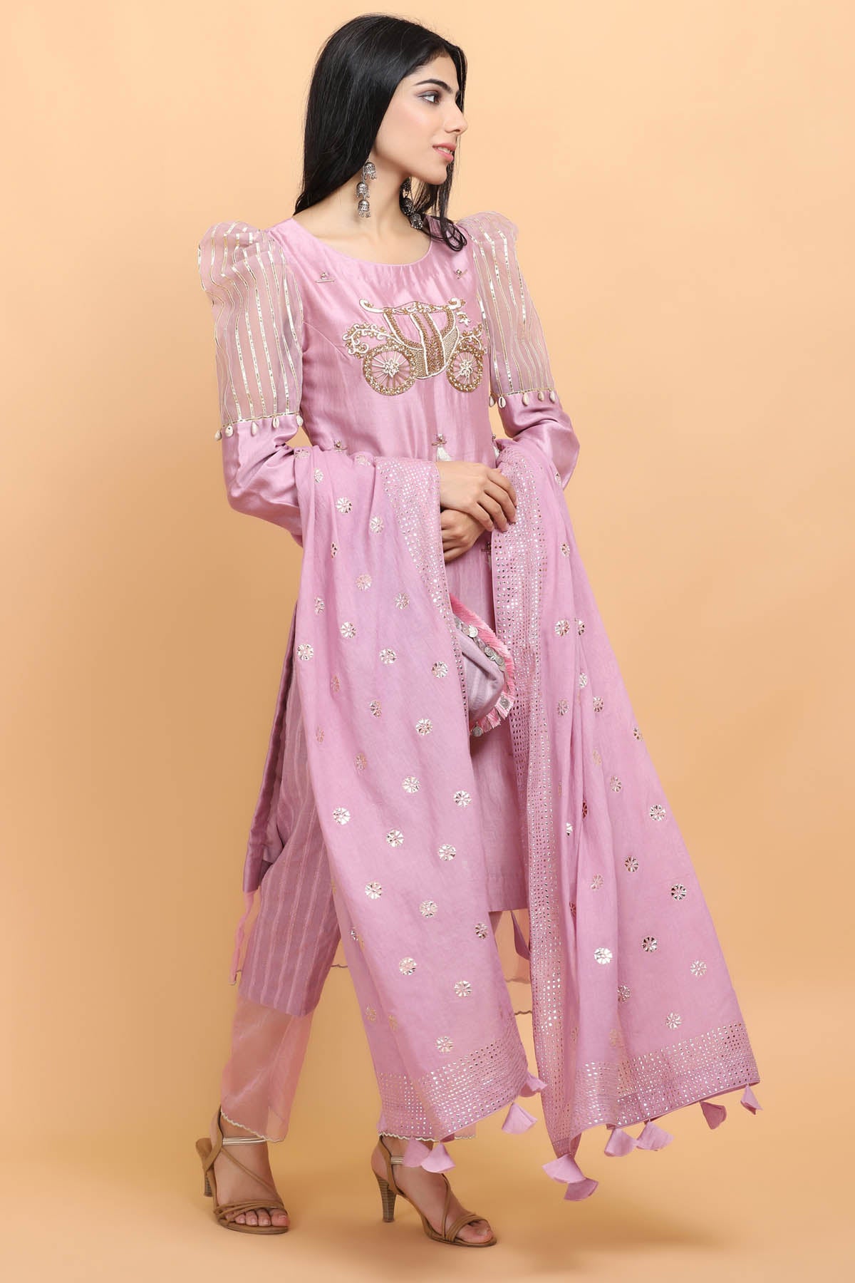 Lilac Doli Embroidered Kurta Set