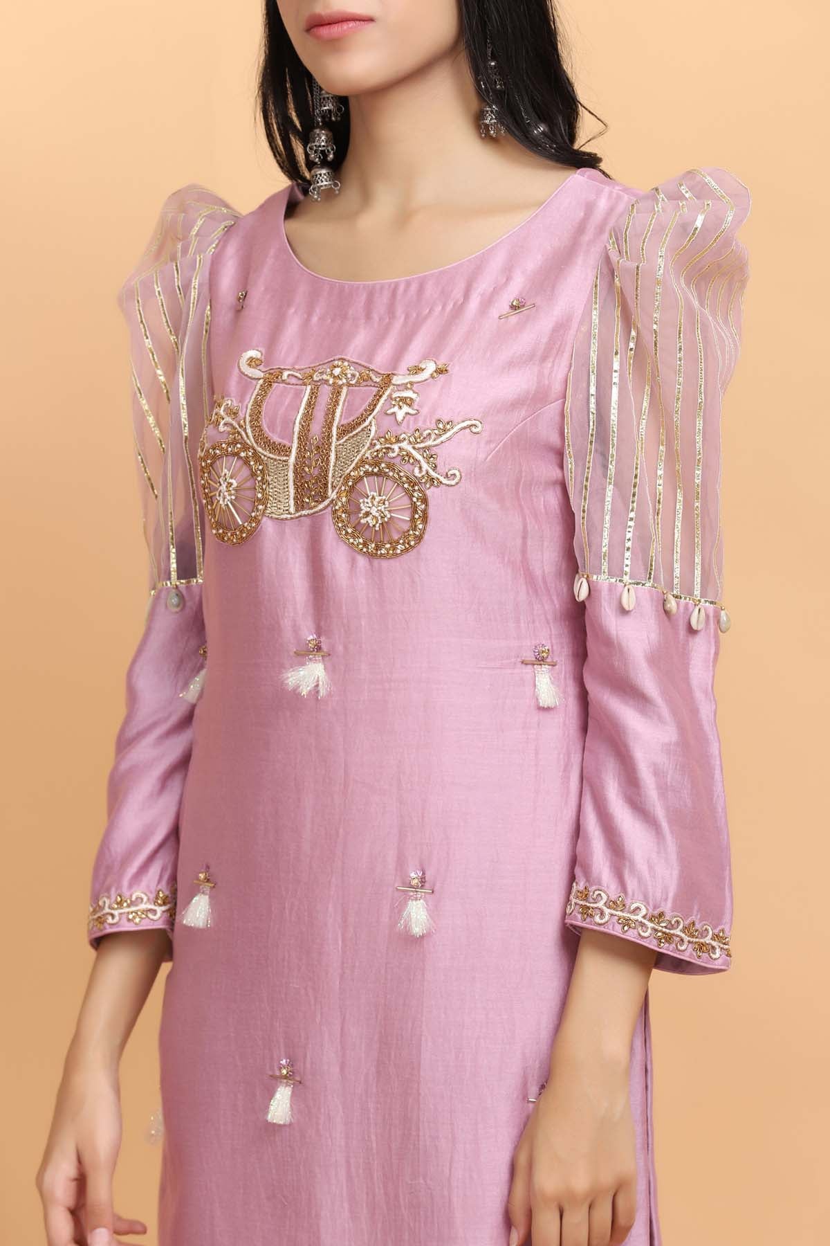 Lilac Doli Embroidered Kurta Set