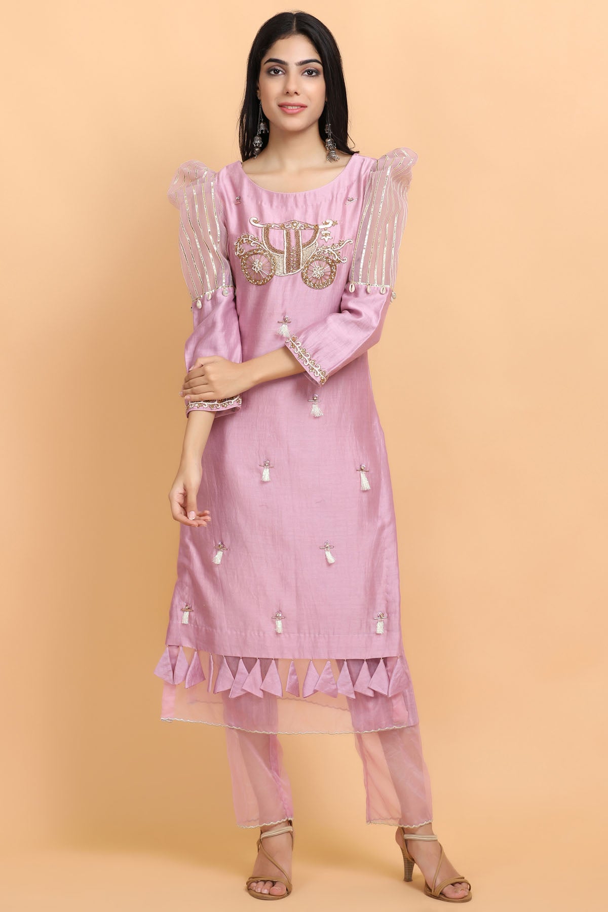 Lilac Doli Embroidered Kurta Set