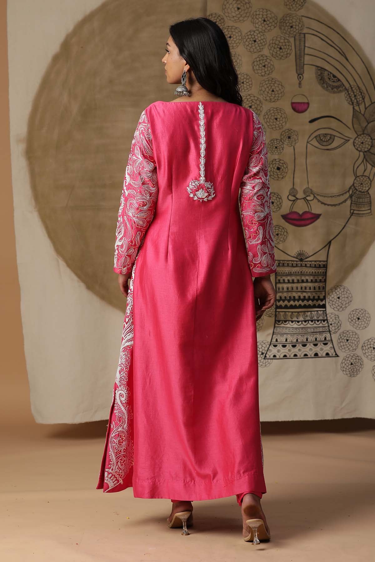 Sleeve Embroidered Kurta Set