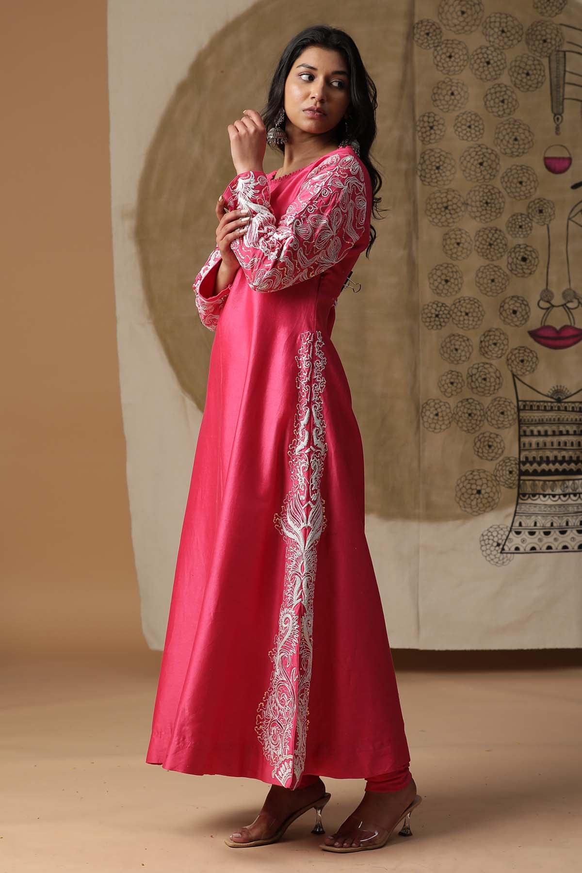 Sleeve Embroidered Kurta Set