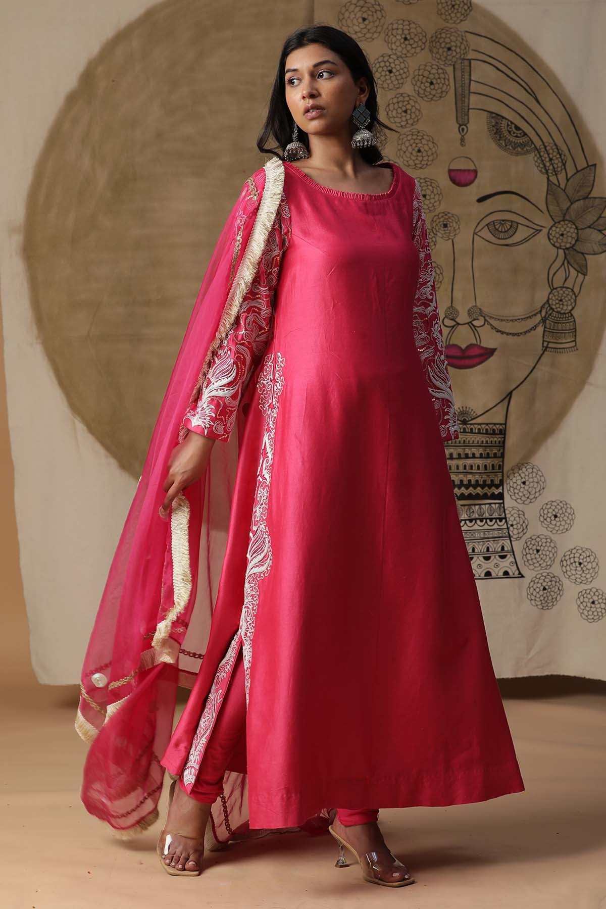 Sleeve Embroidered Kurta Set