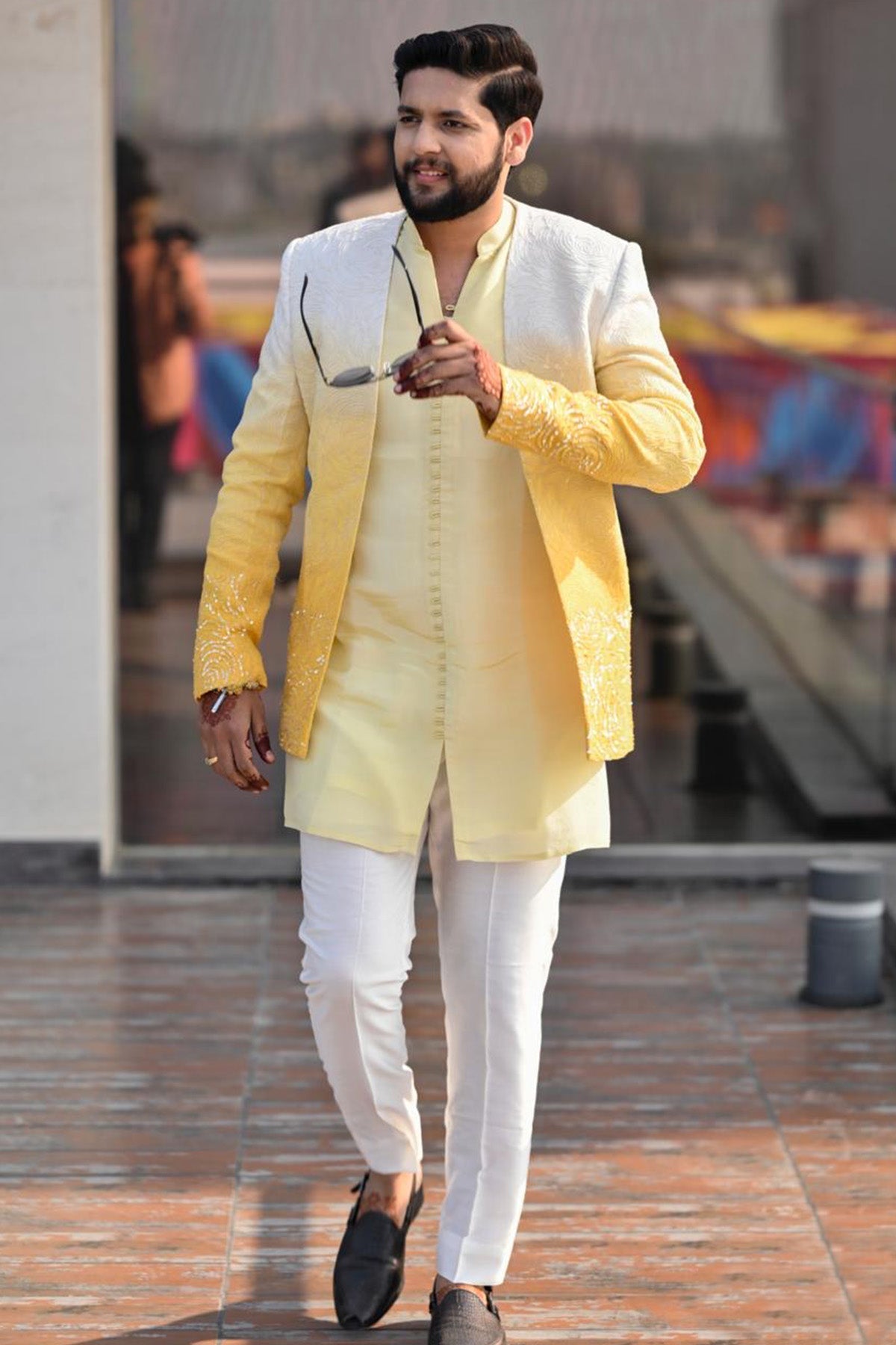 Buy Dori Embroidered Jacket Set by Harshita Dhanawat for men online at ScrollnShops