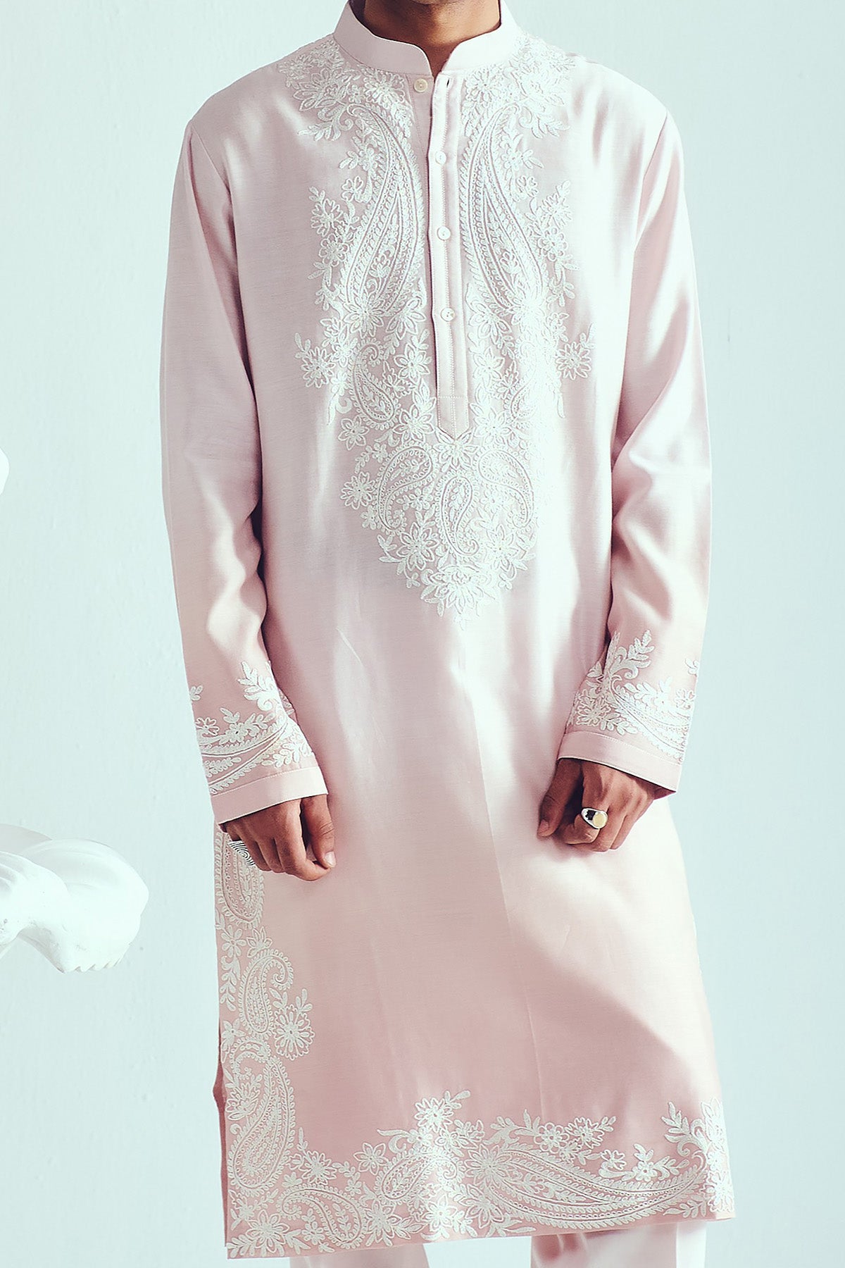 Dori Embroidered Pink Kurta Set