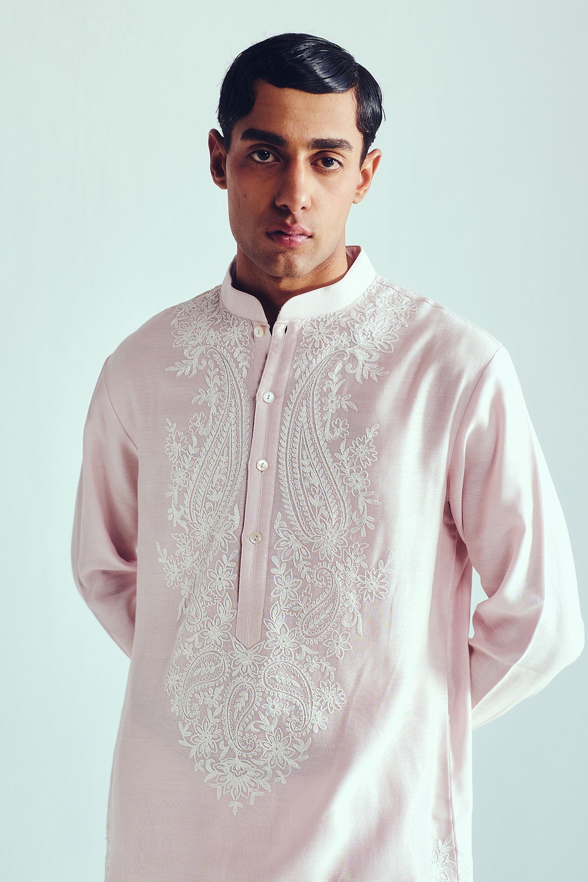 Dori Embroidered Pink Kurta Set