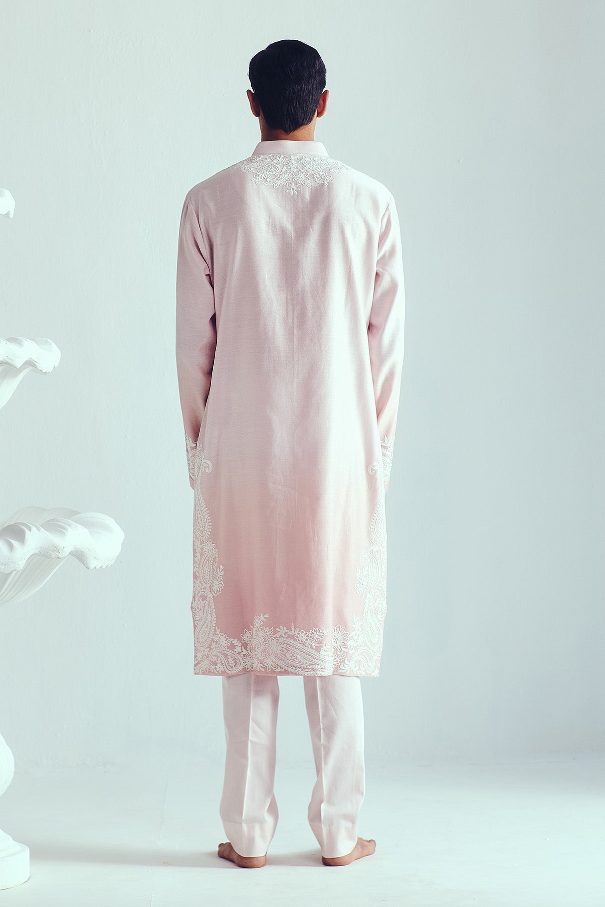 Dori Embroidered Pink Kurta Set