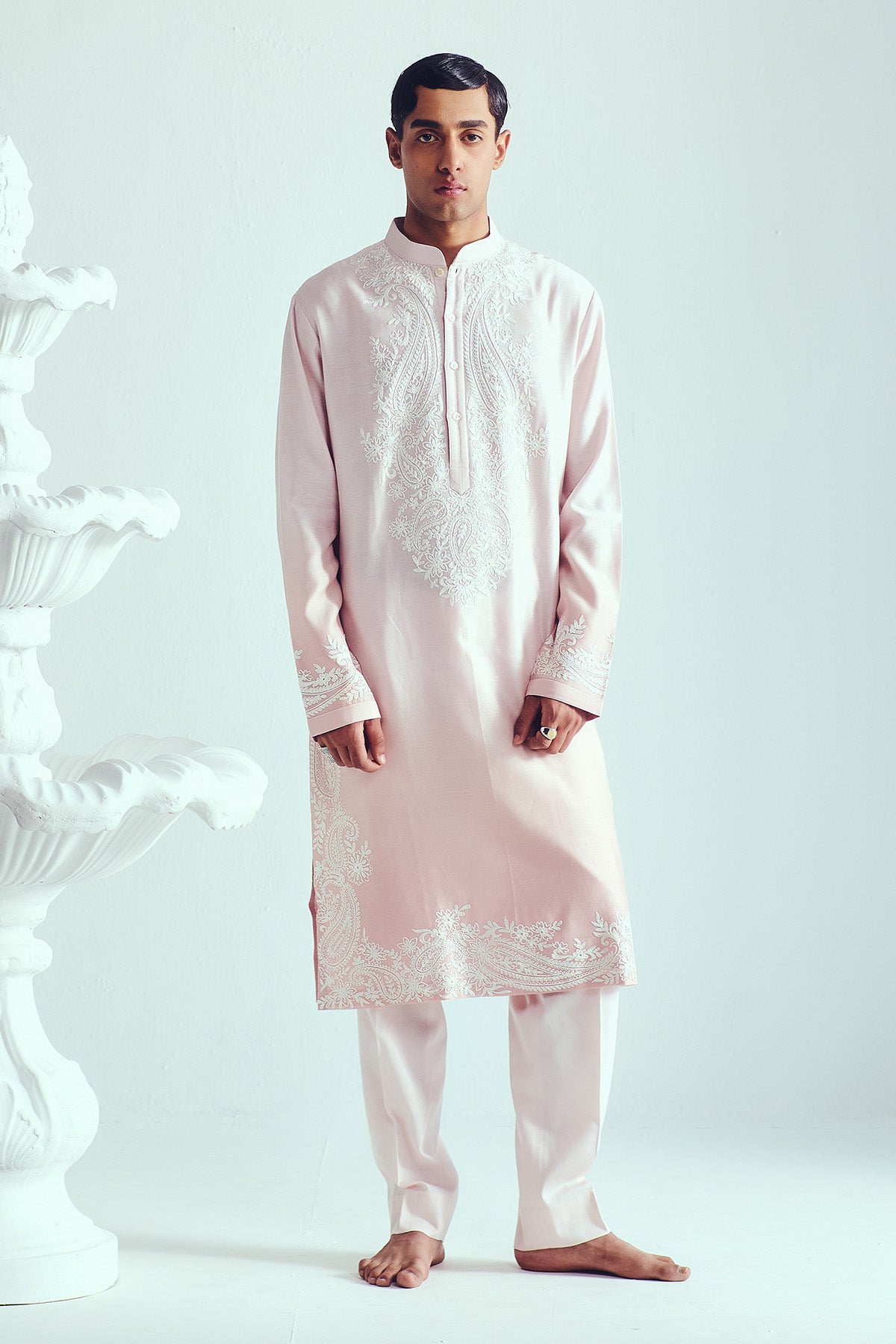 Dori Embroidered Pink Kurta Set