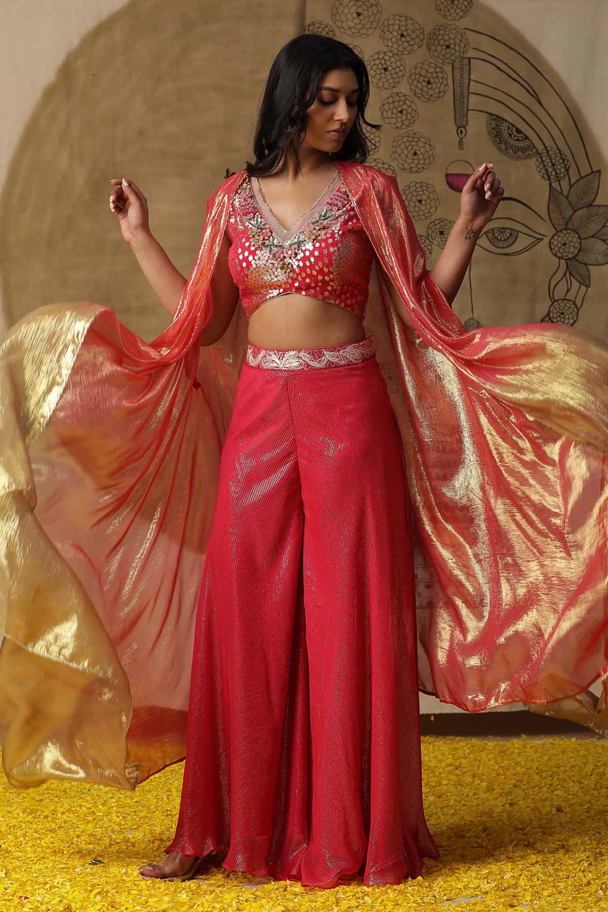 Buy Arpita SulakshanaDori Work Palazzo & Cape Set