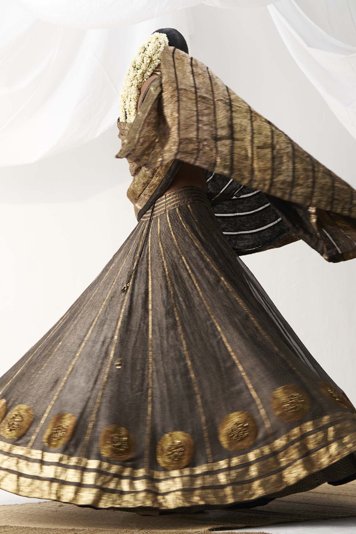 Dot Embroidered Lehenga Set