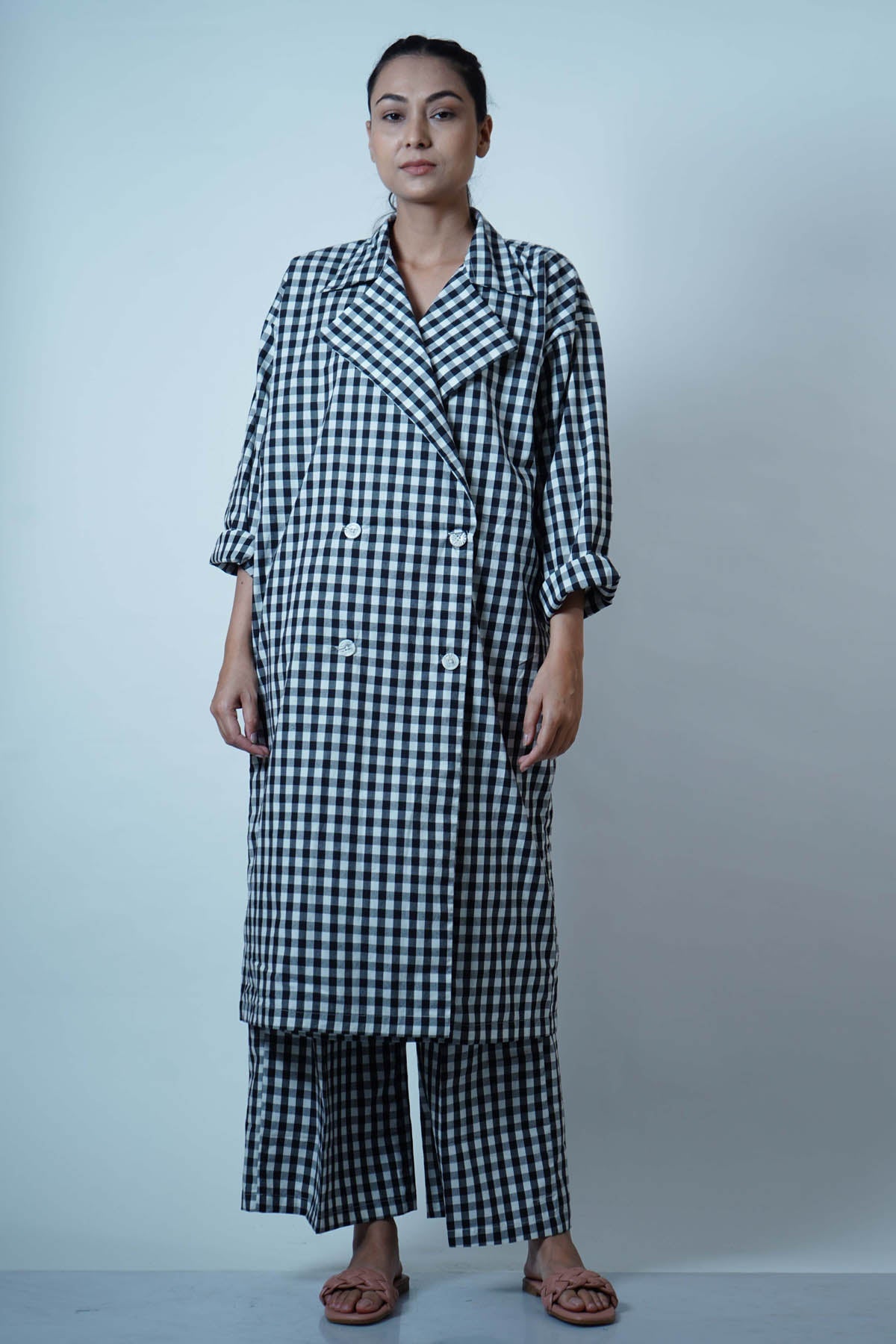 Buy Jaza Double Button Placket Overlay For Women Available online at ScrollnShops