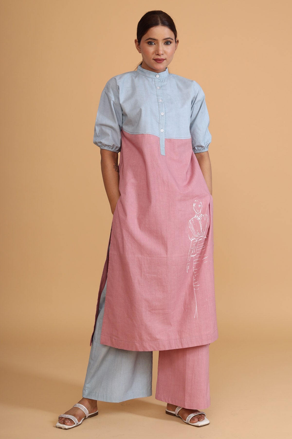 Double Shaded Tunic Co-ord Set - Stylish Comfort at ScrollnShops