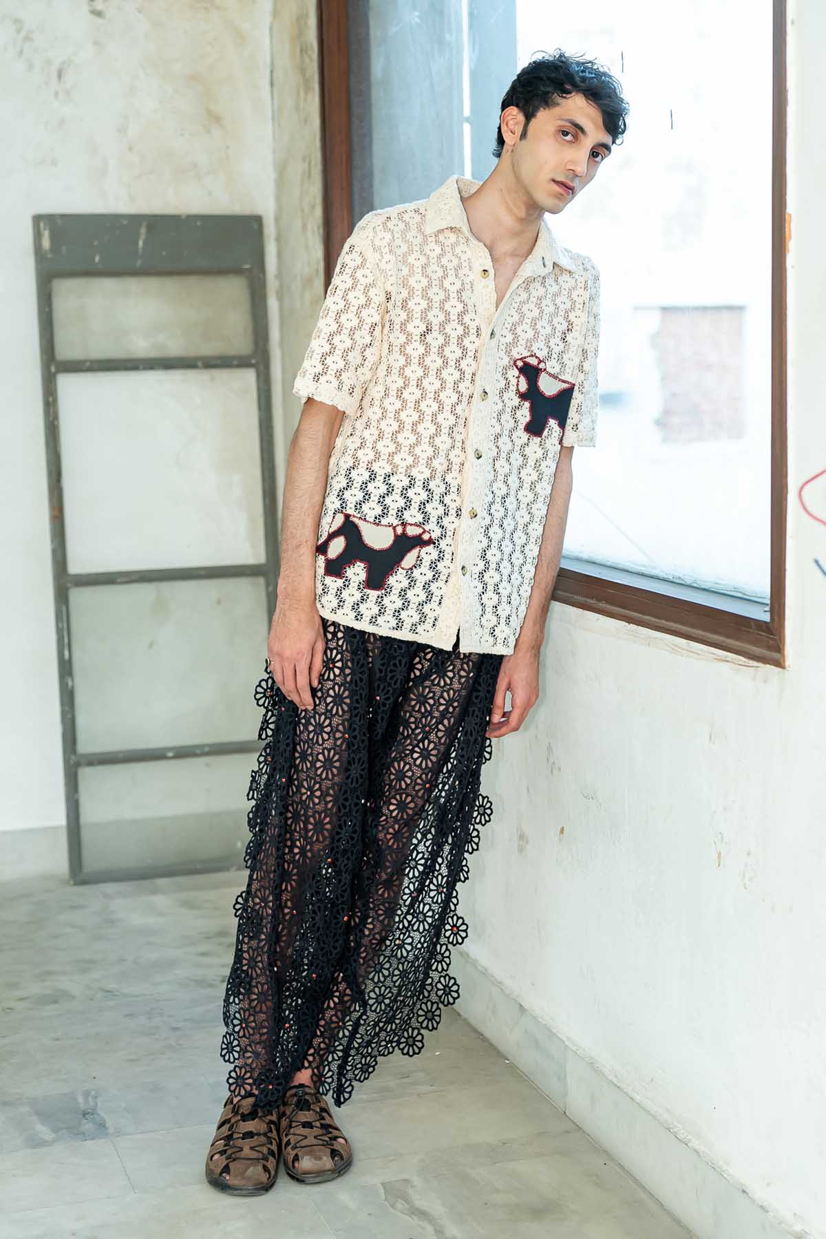 Draped Scallop Pants