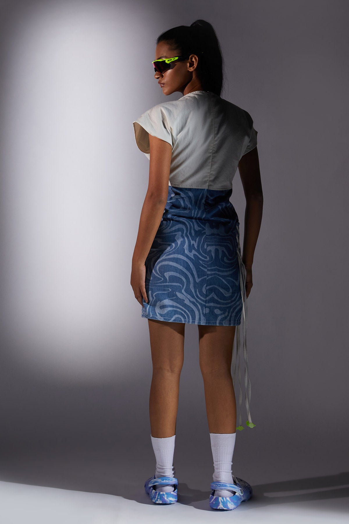 Drop Shoulder Denim Dress