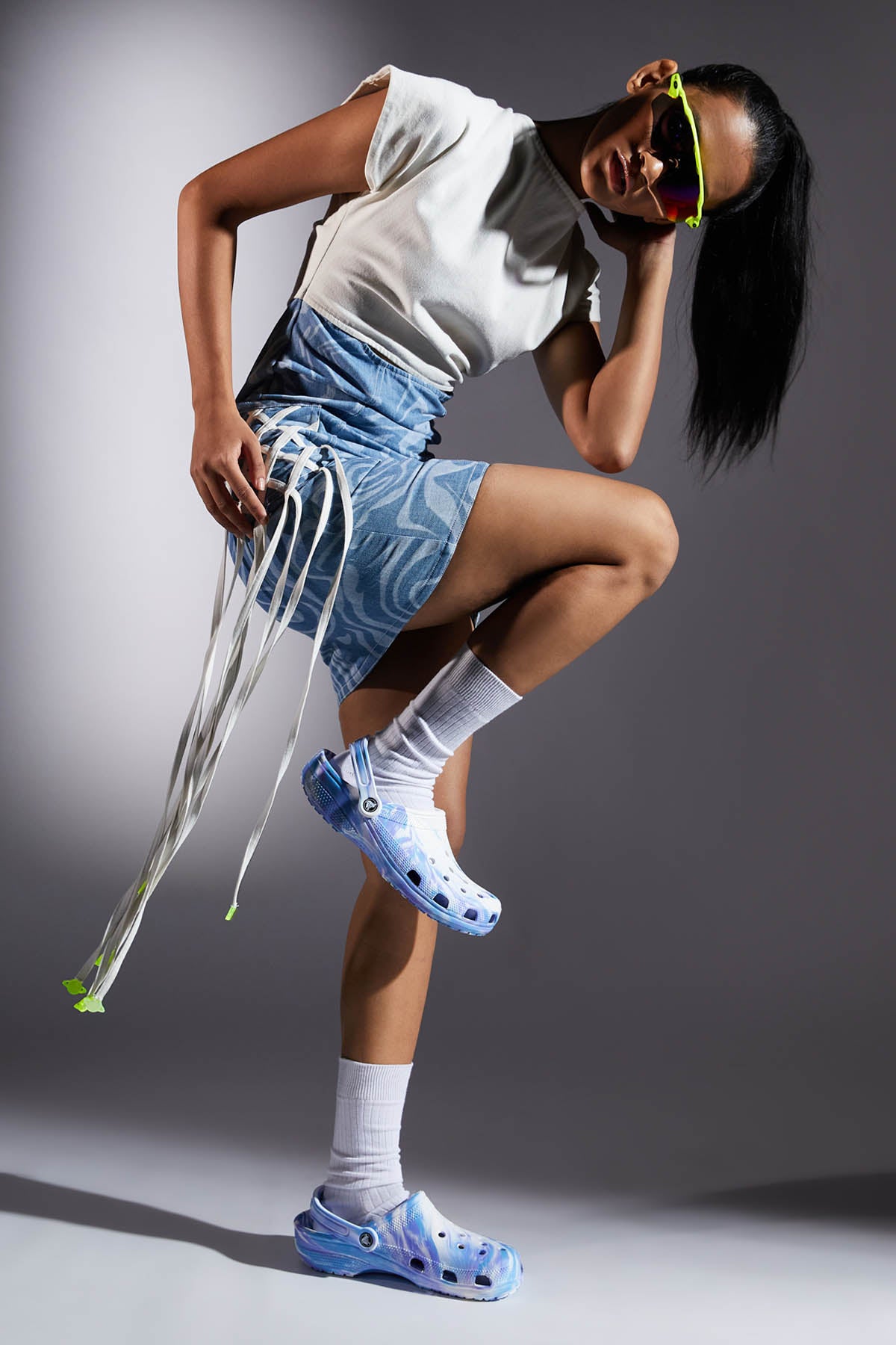 Drop Shoulder Denim Dress