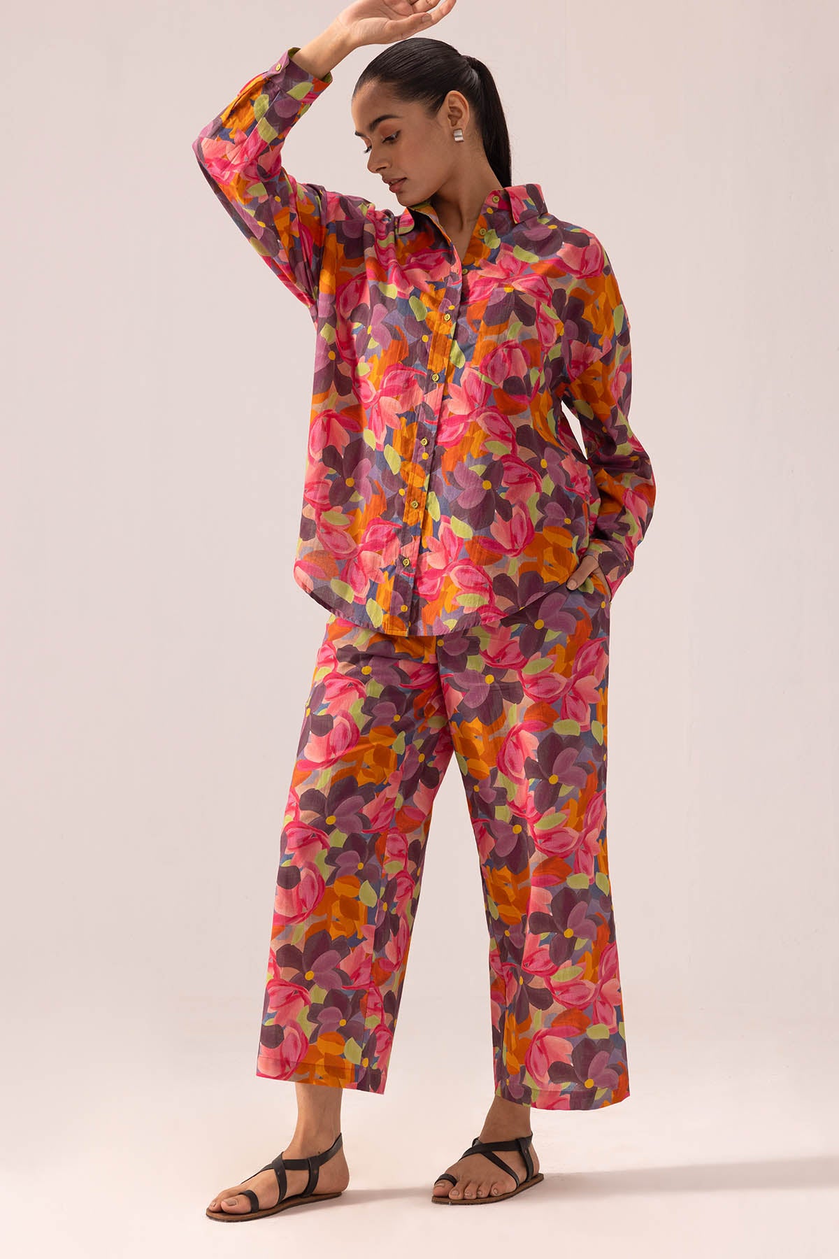 Drop Shoulder Shirt Co-ord Set